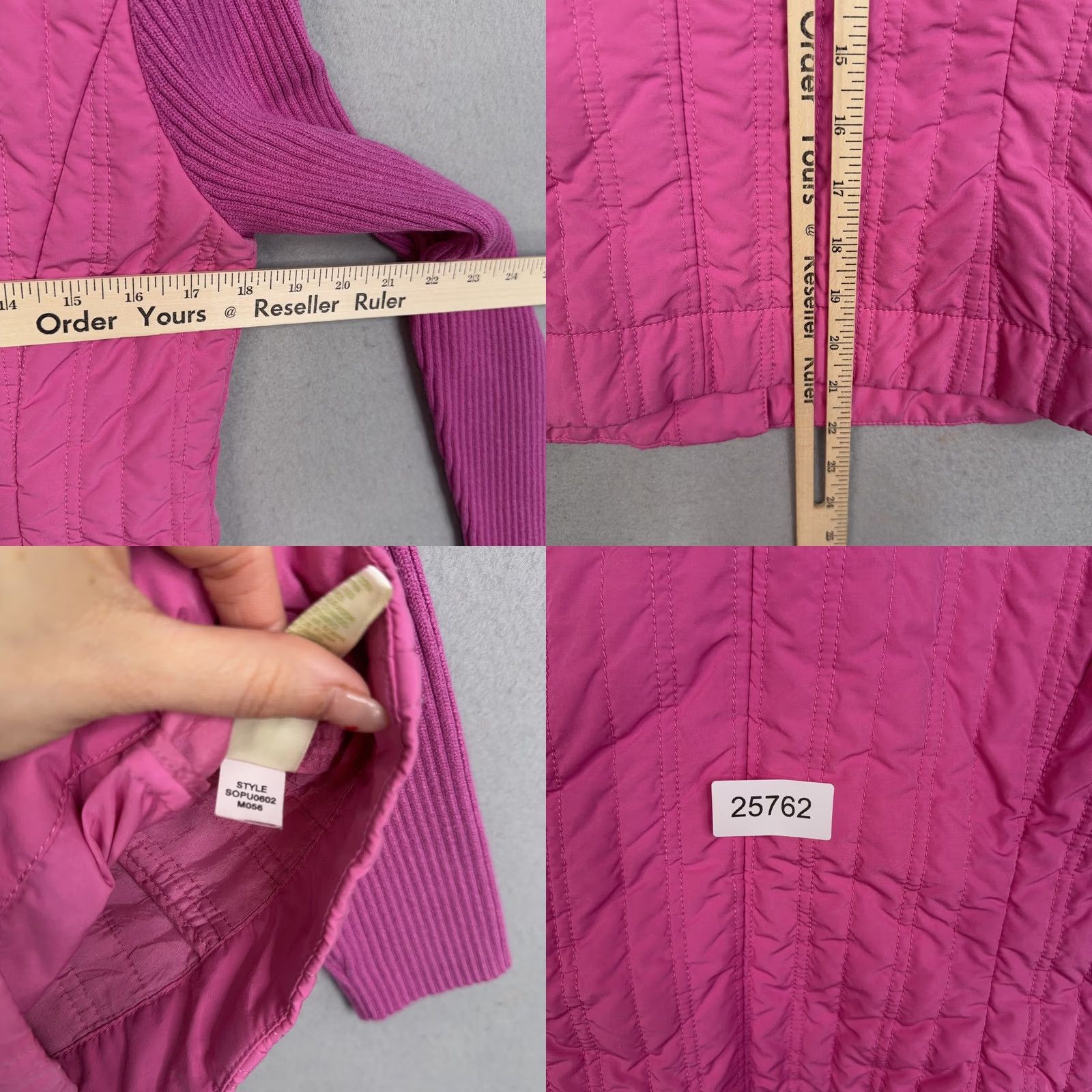 Pinko Sigrid Olsen Jacket Womens Petite S Pink Quilted Knit Shacket Shirt Size S / US 4 / IT 40 - 8 Thumbnail