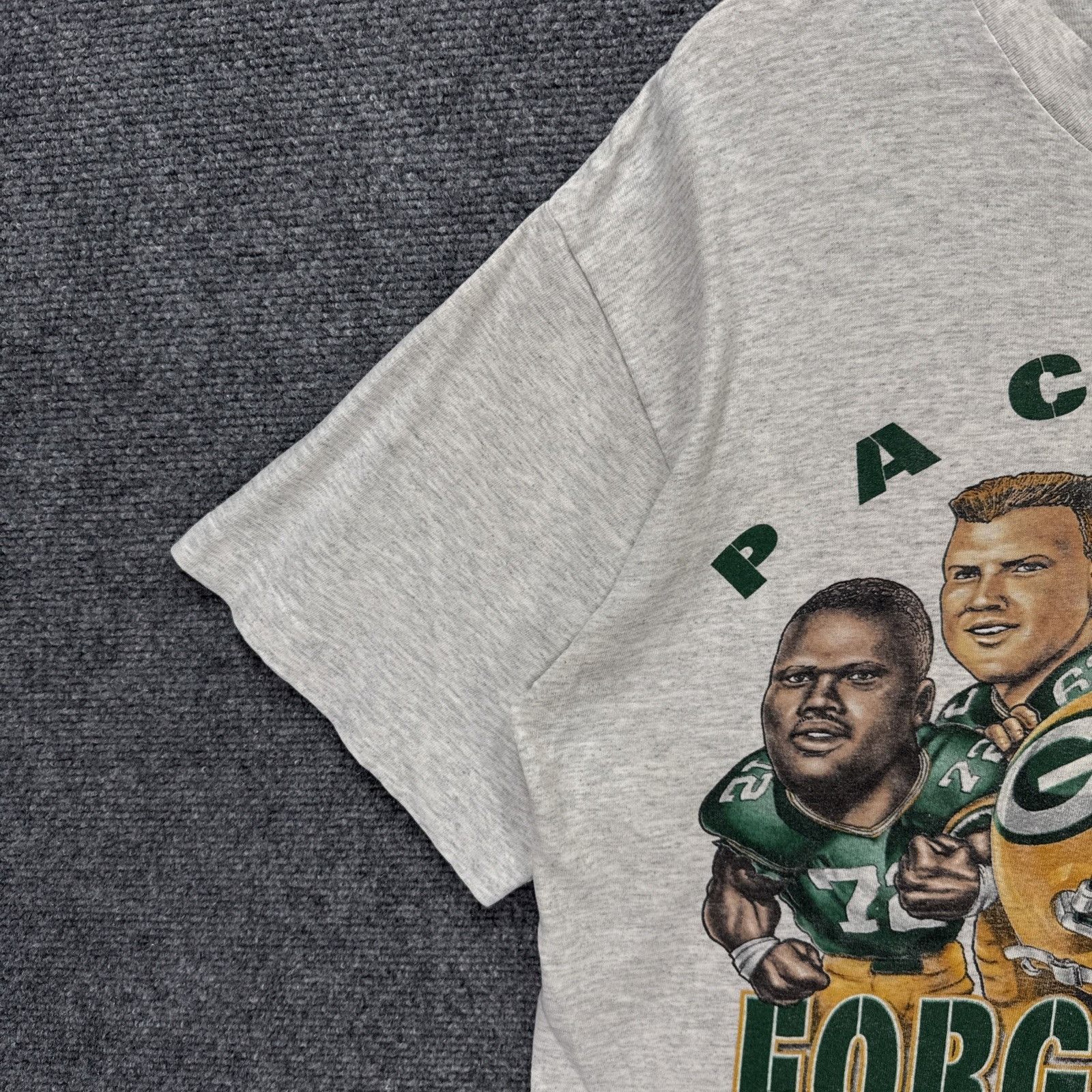 NFL Vintage Green Bay Packers Shirt Large Gray 90s Caricature Size US L / EU 52-54 / 3 - 5 Thumbnail