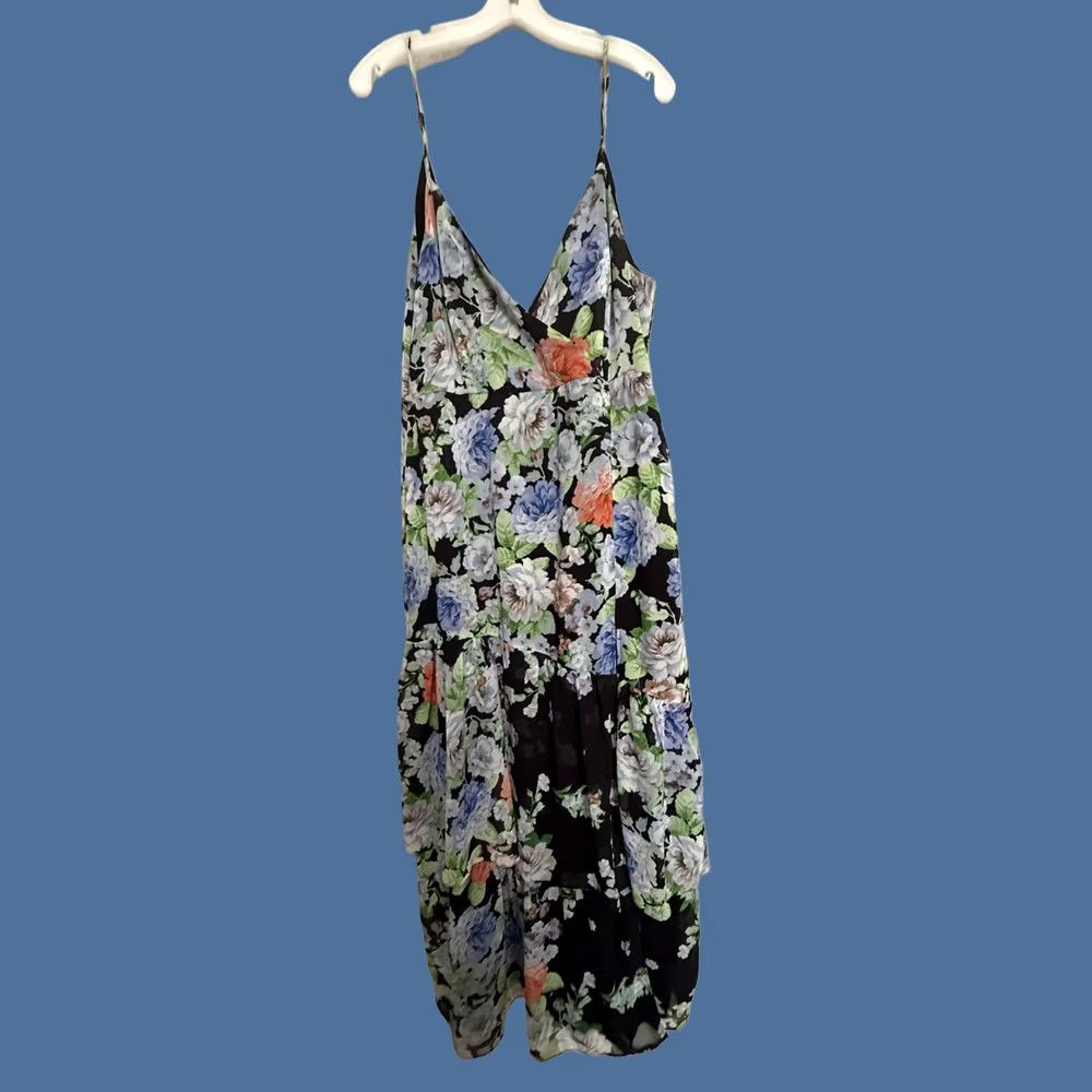 Lulus Lulus Dress Womens XL Multicolor Floral Chiffon V Neck Maxi Sundress Lined Size XL / US 12-14 / IT 48-50 - 1 Thumbnail