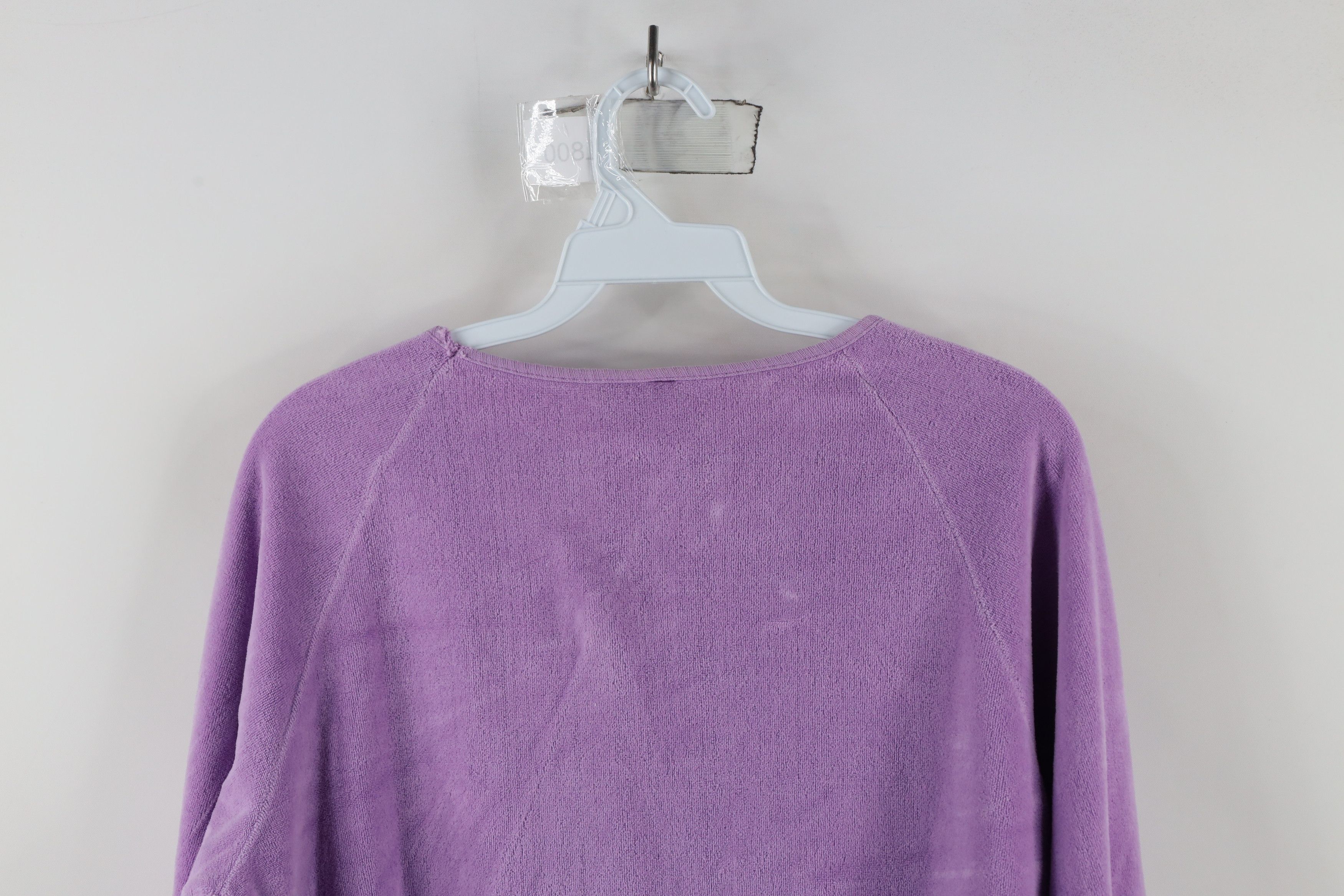 Vintage Vintage 90s Streetwear Blank Terry Cloth Sweater Purple Size M / US 6-8 / IT 42-44 - 10 Thumbnail