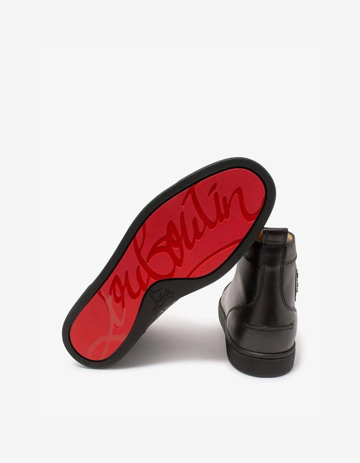 Christian Louboutin Christian Louboutin Louis Flat Calf Black High Top Trainers Size US 6 / EU 39 - 3 Thumbnail