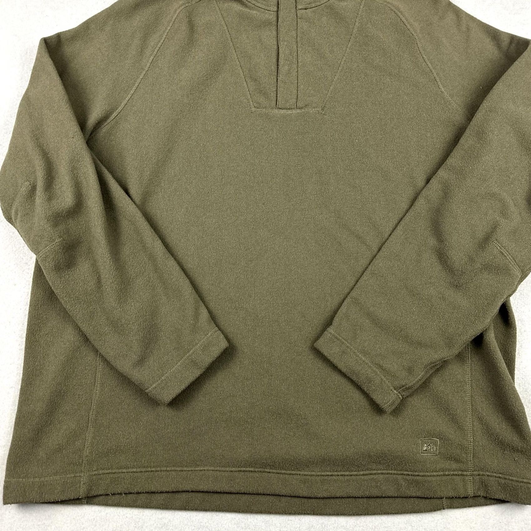 Vintage REI Sweater Men 2XL Green Waffle Knit Fleece Mock Neck Long Sleeve Pullover XXL Size US XXL / EU 58 / 5 - 3 Thumbnail