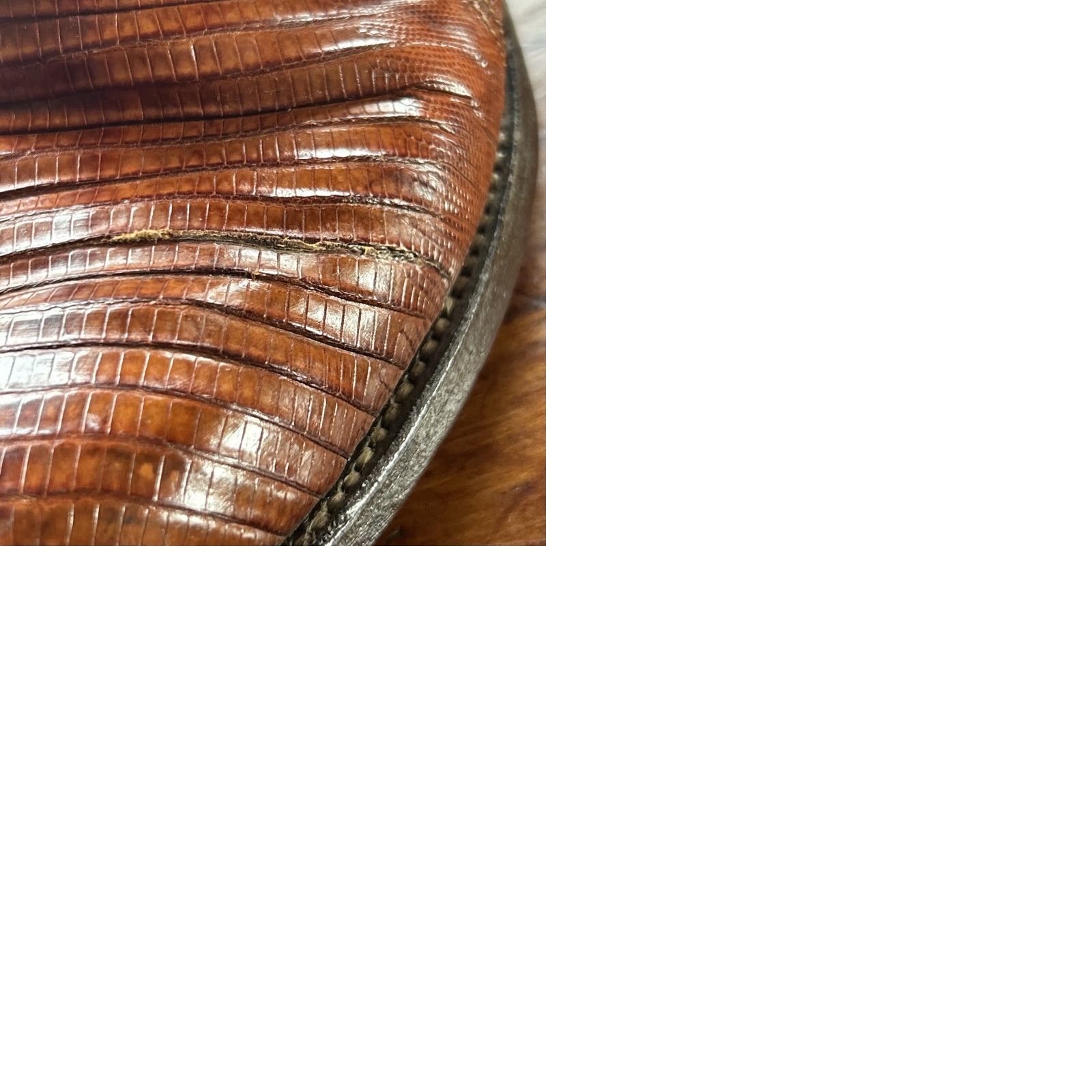 Skin Nacona Boots Lizard Skin Western Cowboy Boot Size 5.5 Congac Leather Women’s Unisex Adults Size US 5.5 / IT 35.5 - 10 Thumbnail