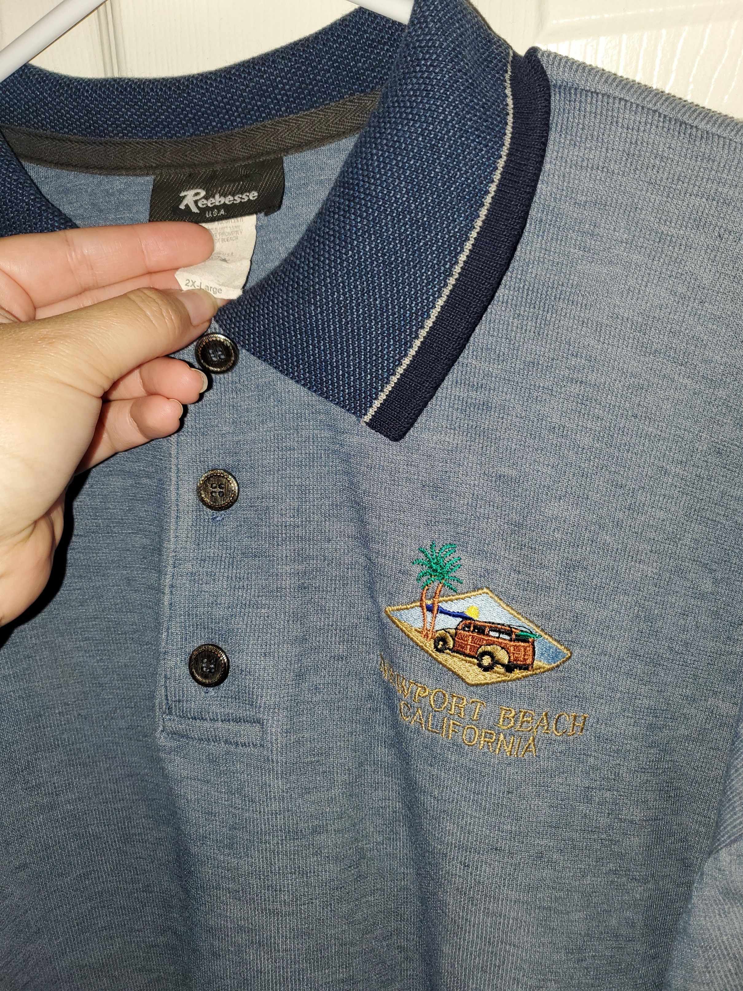 Vintage Vintage Newport Beach CA Embroidered Polo (size 2XL) Size US XXL / EU 58 / 5 - 2 Thumbnail