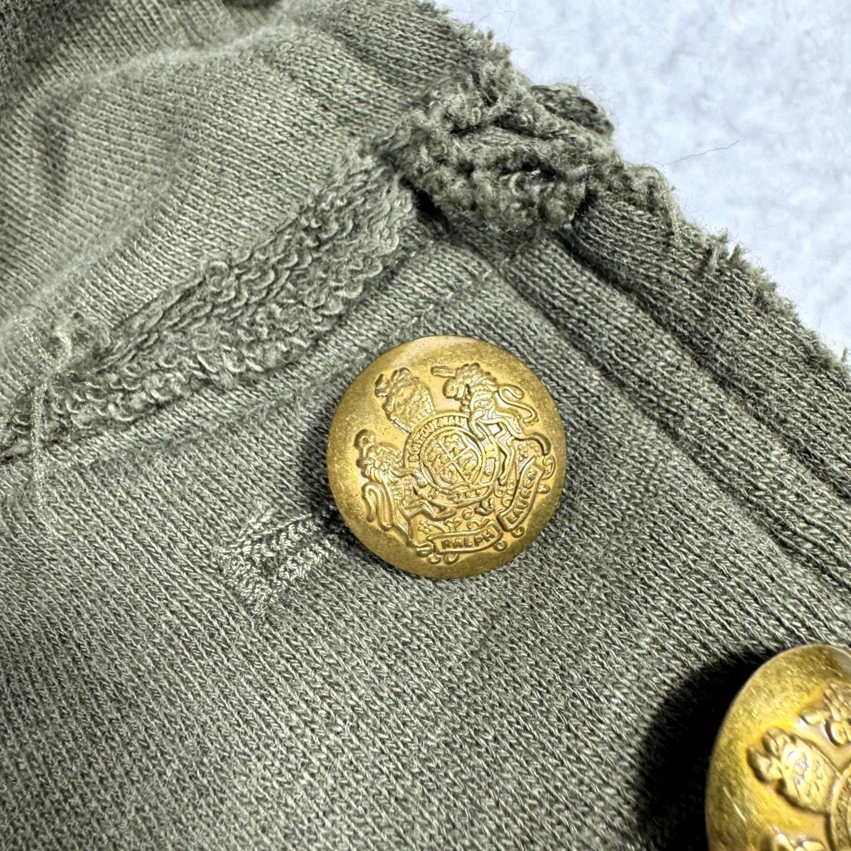 Ralph Lauren Ralph Lauren Womens Jacket Army Military Field Terry Utility Gold Buttons Green Pink? No Pattern Size M / US 6-8 / IT 42-44 - 5 Thumbnail