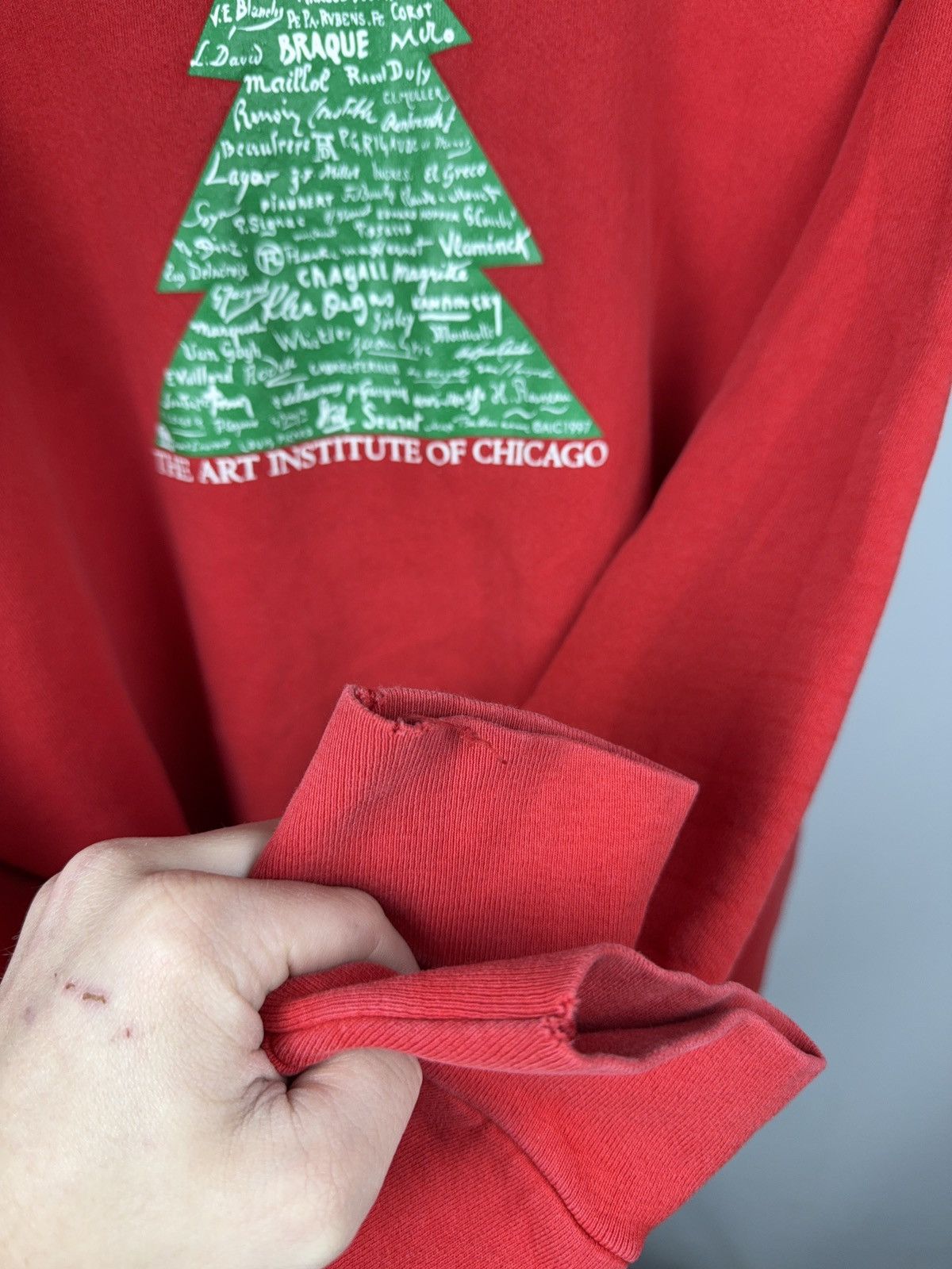 Vintage 90s Art Institute of Chicago Artist Tree Sweatshirt XL Size US XL / EU 56 / 4 - 11 Thumbnail