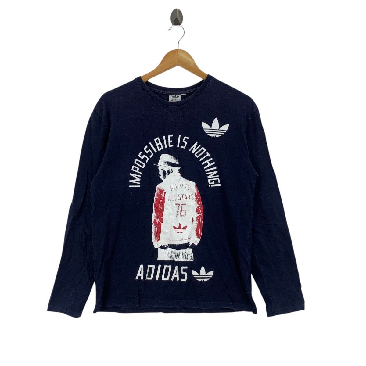Adidas Vintage ADIDAS ORIGINALS All Stars Impossible Is Nothing Tee Size US L / EU 52-54 / 3 - 4 Thumbnail