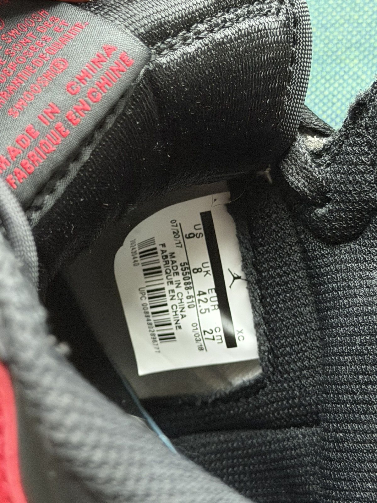 Jordan Brand Nike Air Jordan 1 Bred Toe size 9 Size US 9 / EU 42 - 6 Thumbnail