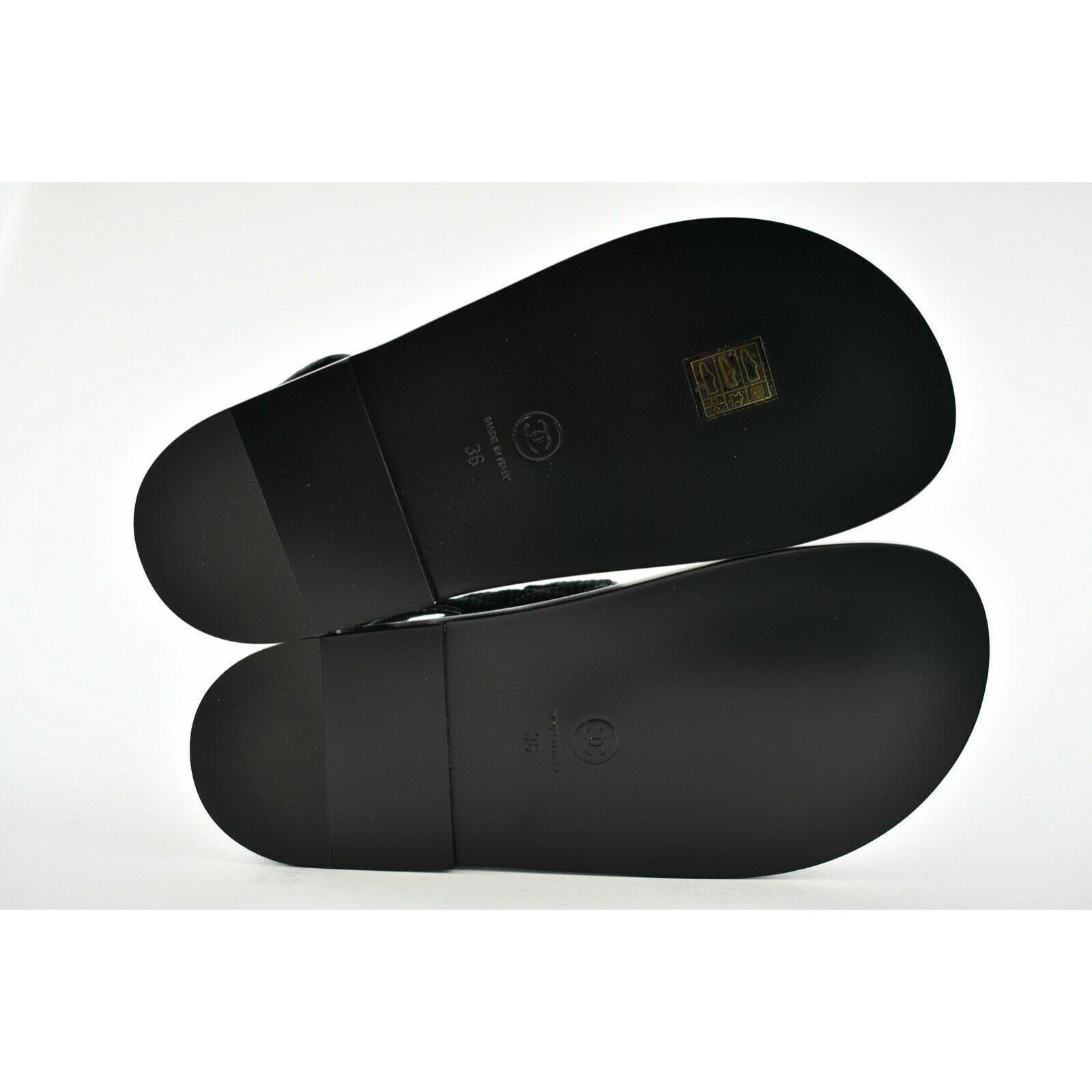 Chanel Chanel 21C Black Fabric Silver CC Logo Mule Slide Strap Size US 6 / IT 36 - 12 Thumbnail