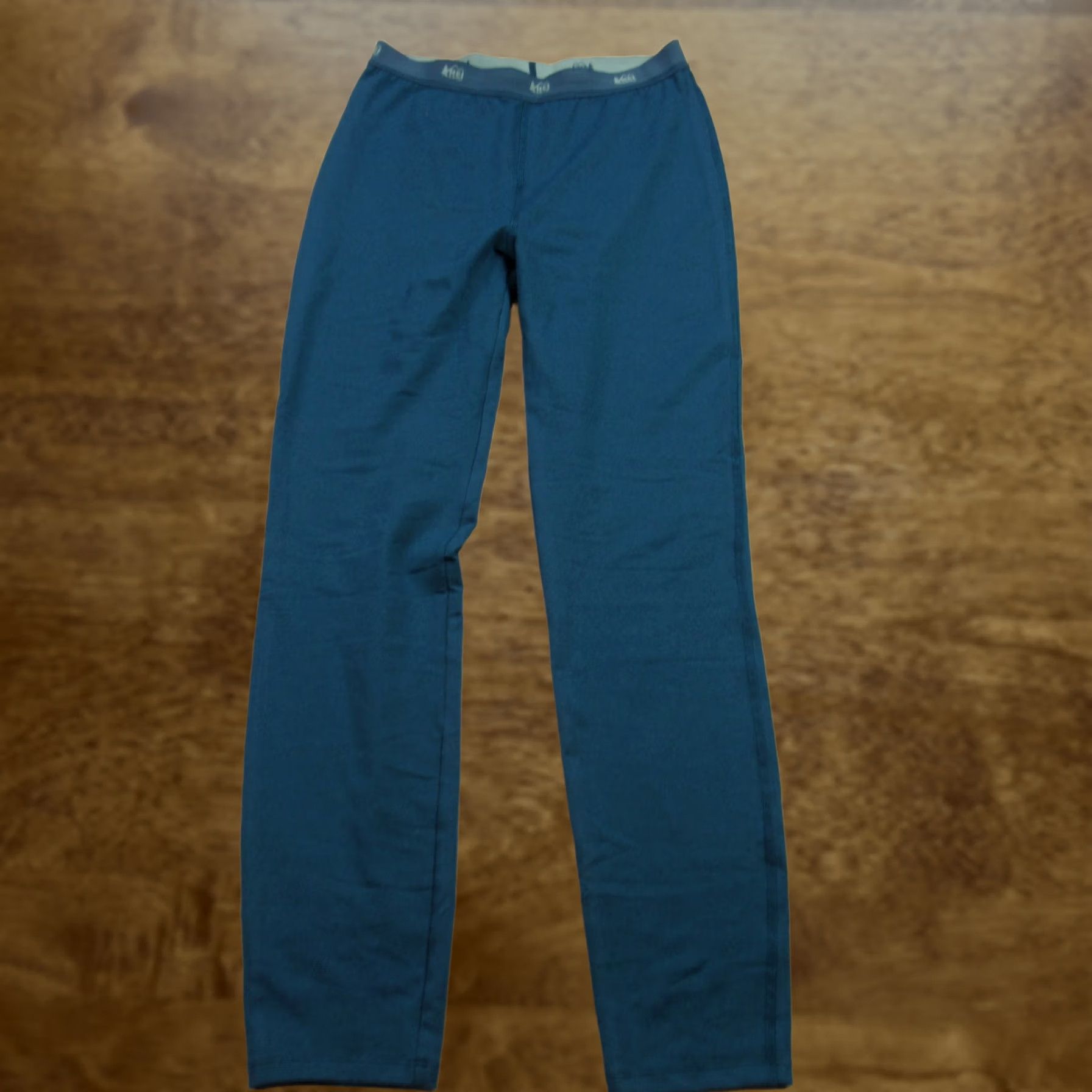 Vintage REI Leggings Womens XL 18 Blue Casual Stretch Lightweight Knit Ankle Pockets Logo Athletic Jeans Trousers Size 40" / US 18 - 1 Thumbnail