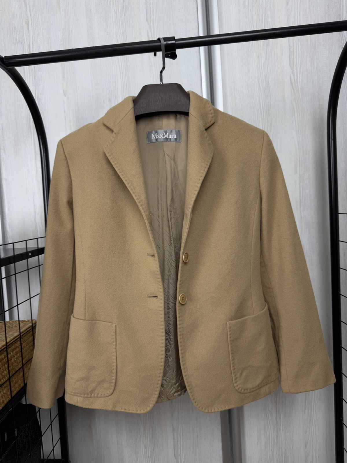 【関税&送料込】Max Mara Cappuccino Linen Blend Targa Blazer Max Mara Cappuccino Linen Blend Targa Blazer – LOZURI®
