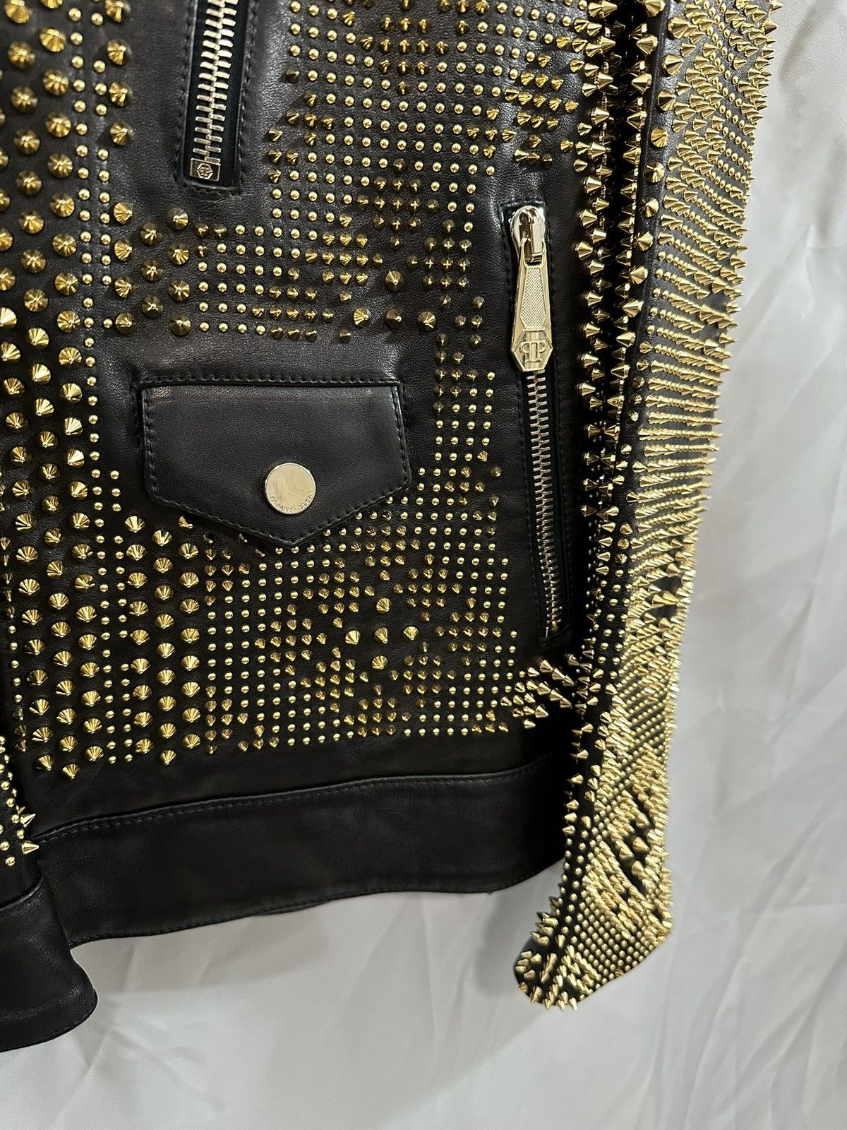 Philipp Plein Philipp Plein Leather Jacket Size US L / EU 52-54 / 3 - 7 Thumbnail