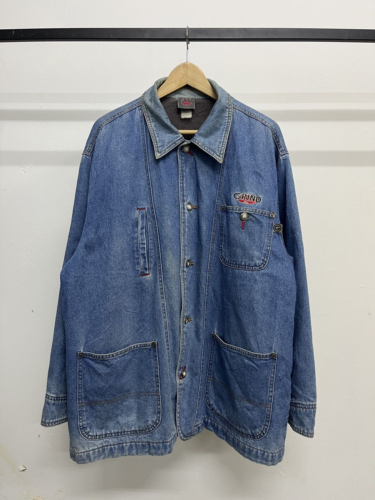 Hook-Ups RARE Vintage Work Chore Jacket Grind Inc Skateboard Size US XL / EU 56 / 4 - 18 Thumbnail