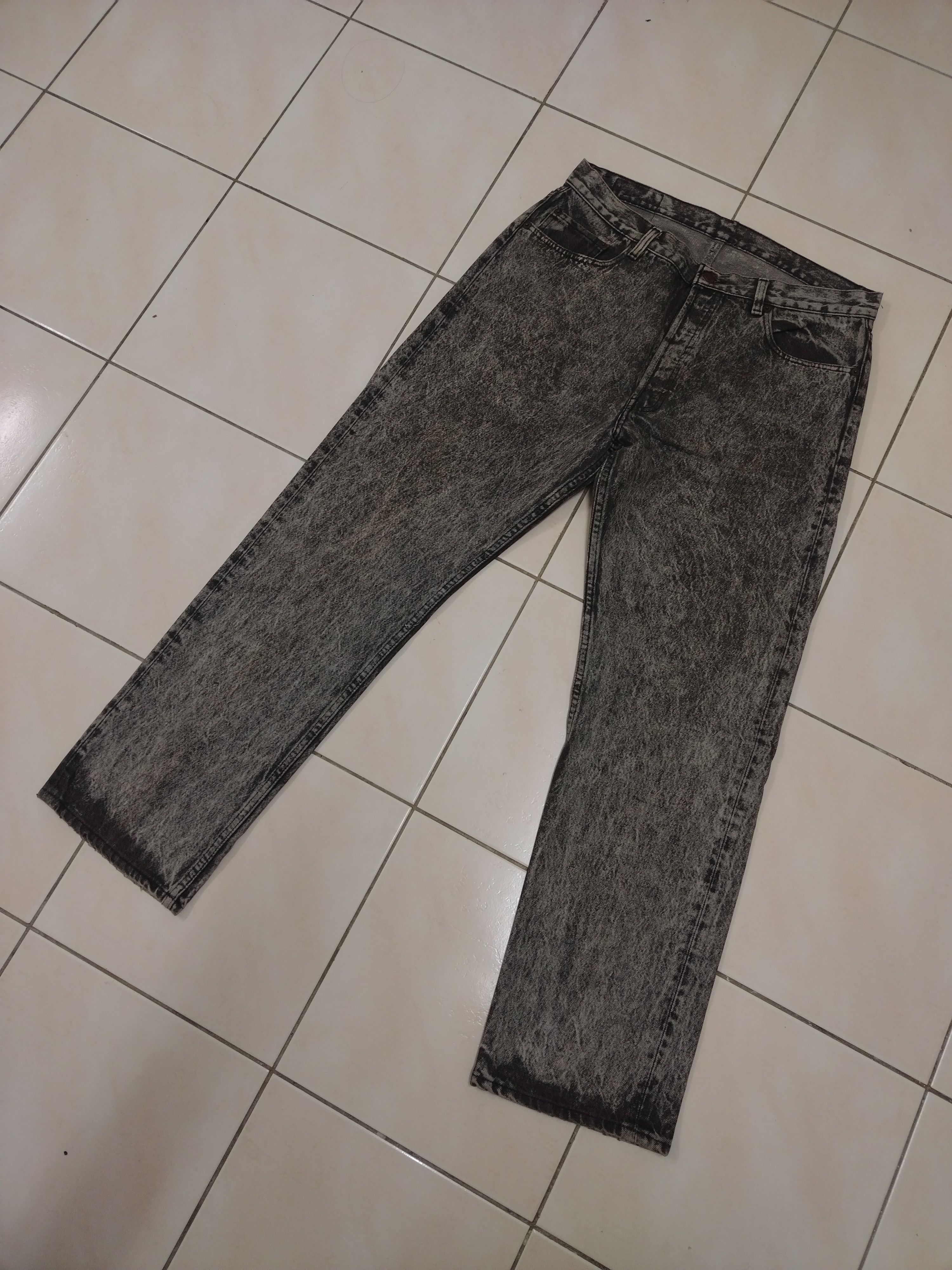 If Six Was Nine × Levi's 💥Sendoffer💥 Rare acid wash Levis 501 80's black 36X 30 Size US 36 / EU 52 - 4 Thumbnail