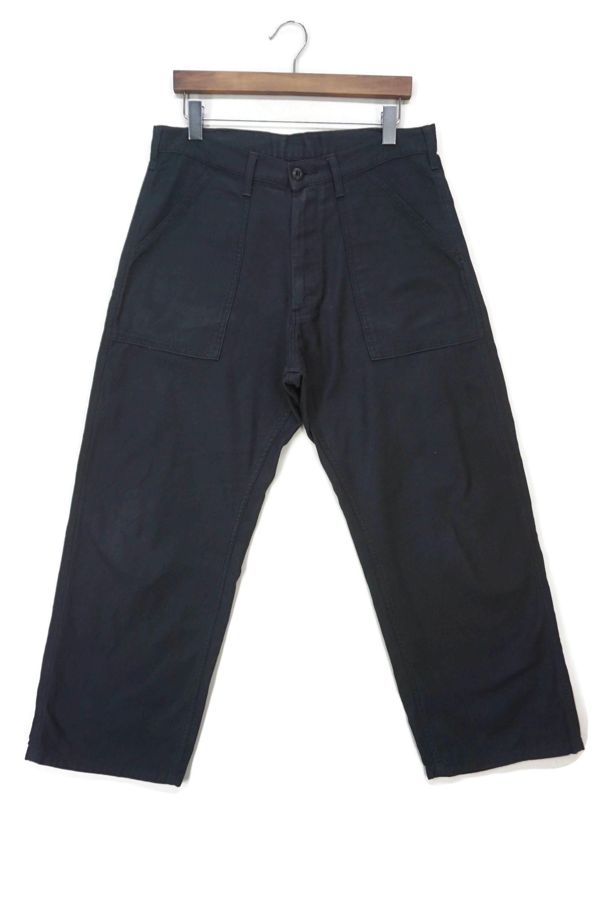 image of Alpha Industries x Surplus Baggy Ankle Pants Military Field Army Combat Baker Pants in Black (Size 