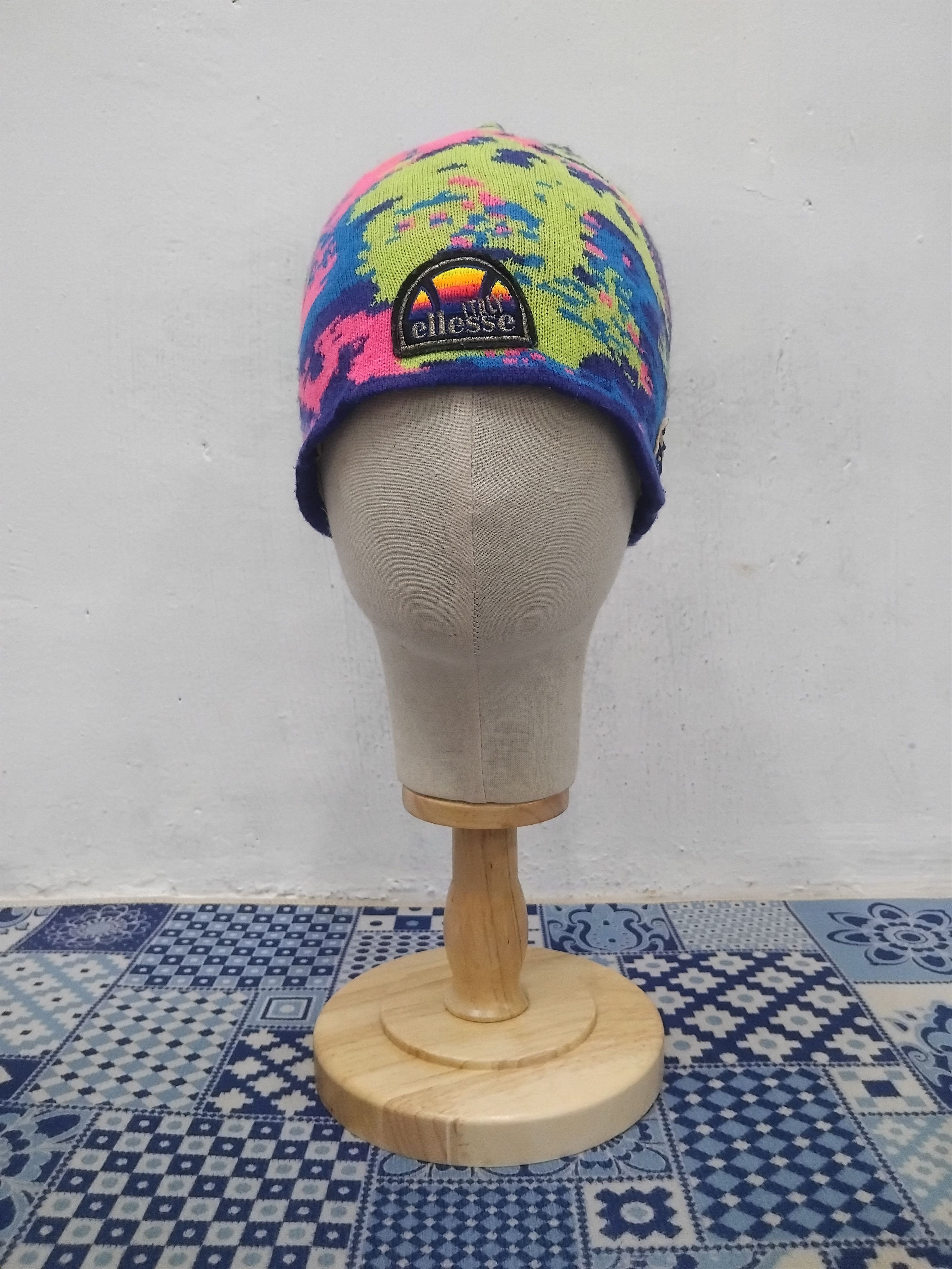 Japanese Brand 💥Vintage Ellesse rainbow beanie hat Size ONE SIZE - 4 Thumbnail