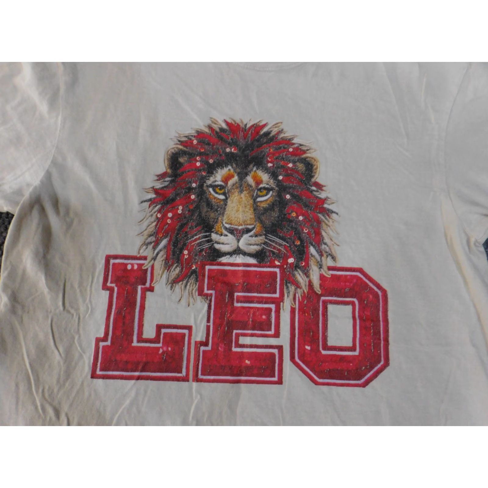 Comfort Colors Comfort Colors T-Shirt Large Mens Beige Leo Lion Zodiac Graphic Crew Neck Short Sleeve Cotton Size US L / EU 52-54 / 3 - 5 Thumbnail