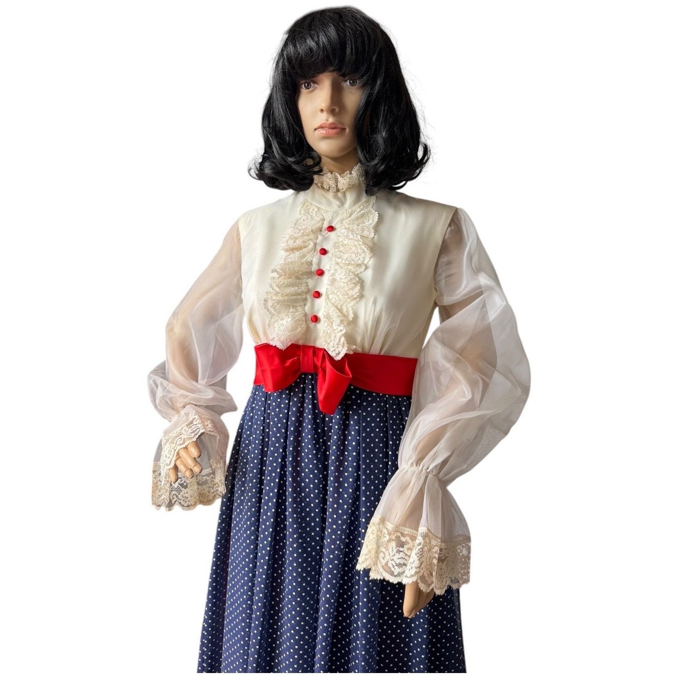 Vintage 1900s Vtg Edwardian Style Mary Poppins Dress small- medium Size S / US 4 / IT 40 - 12 Thumbnail