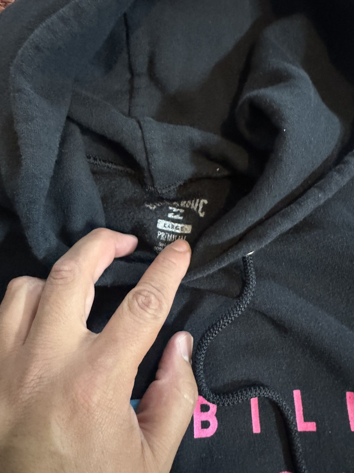 Billabong Y2K VTG Billabong Hoodie Sz L Black Retro Size US L / EU 52-54 / 3 - 3 Thumbnail