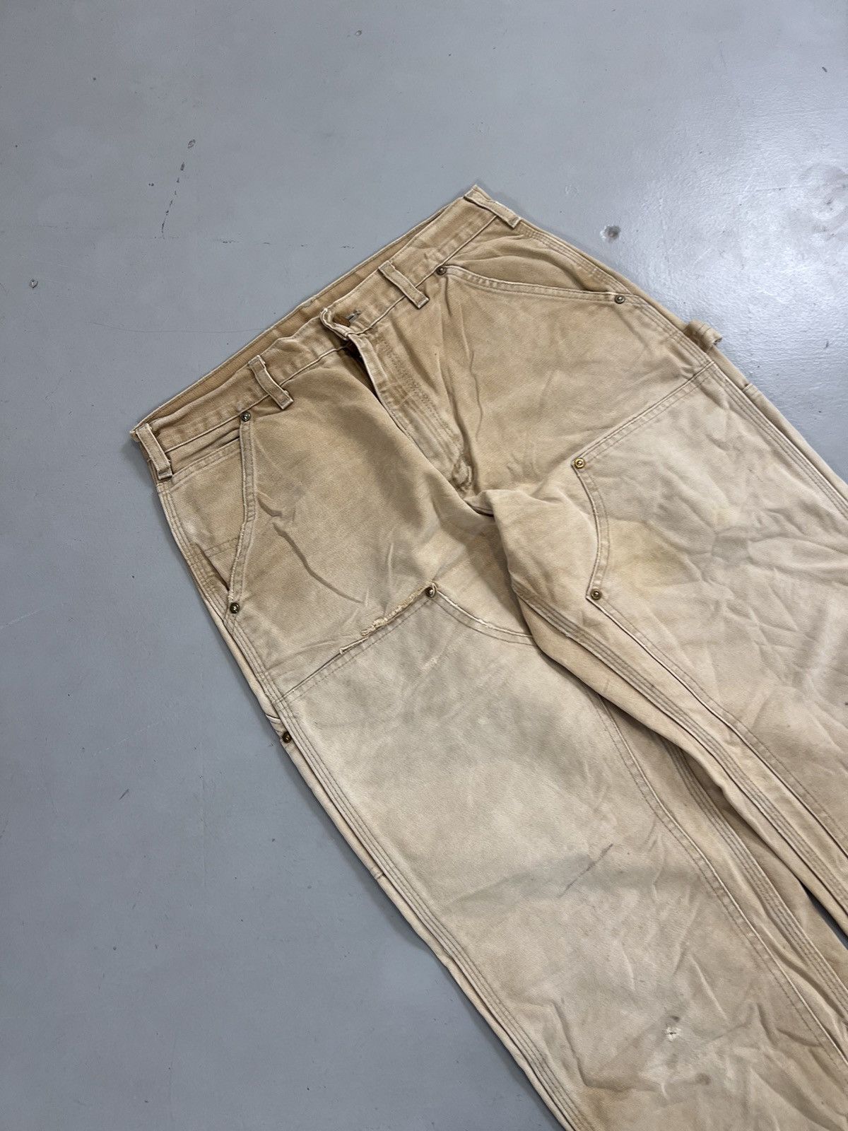 Carhartt Vintage Carharttt B01 BRN sun-fade double knee workwear Size US 32 / EU 48 - 3 Thumbnail