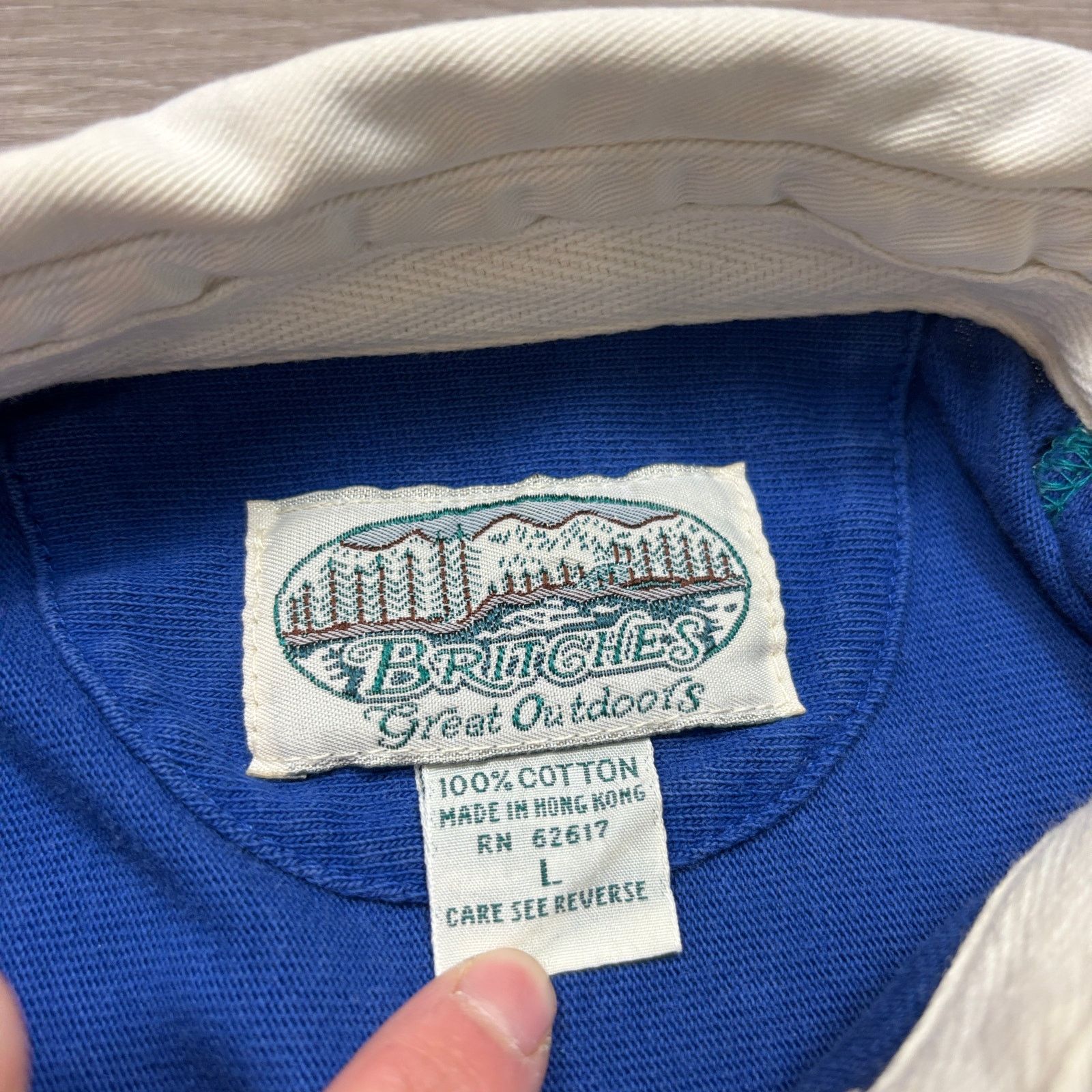 Britches × Vintage VTG Britches Great Outdoors Stripe Rugby Shirt Men's Large Size US L / EU 52-54 / 3 - 5 Thumbnail