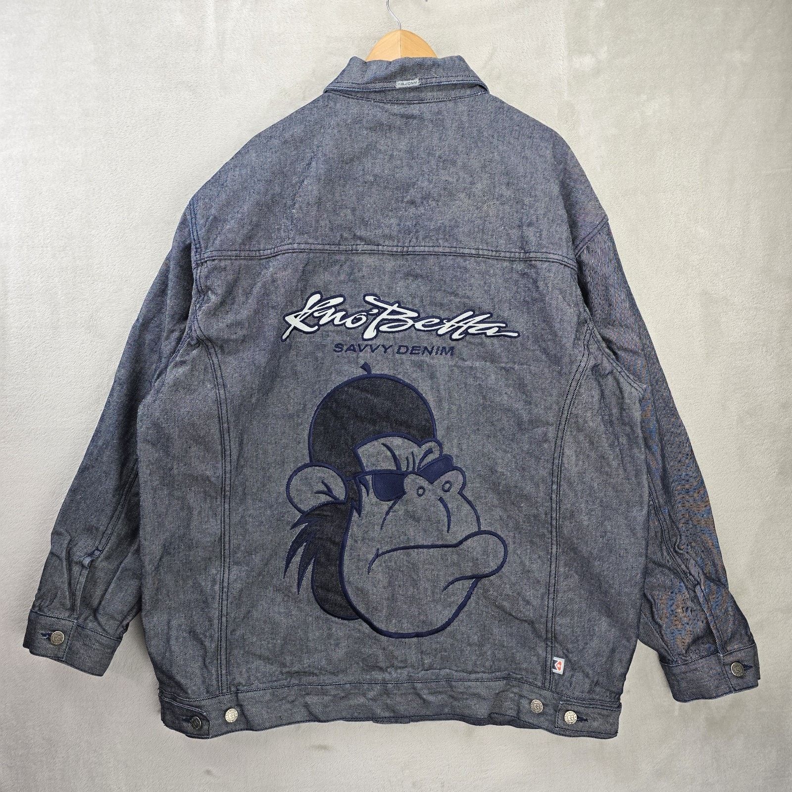 Other Vintage Kno Betta Savvy Denim Jacket Mens XXL Gorilla Y2K Size US XXL / EU 58 / 5 - 9 Thumbnail