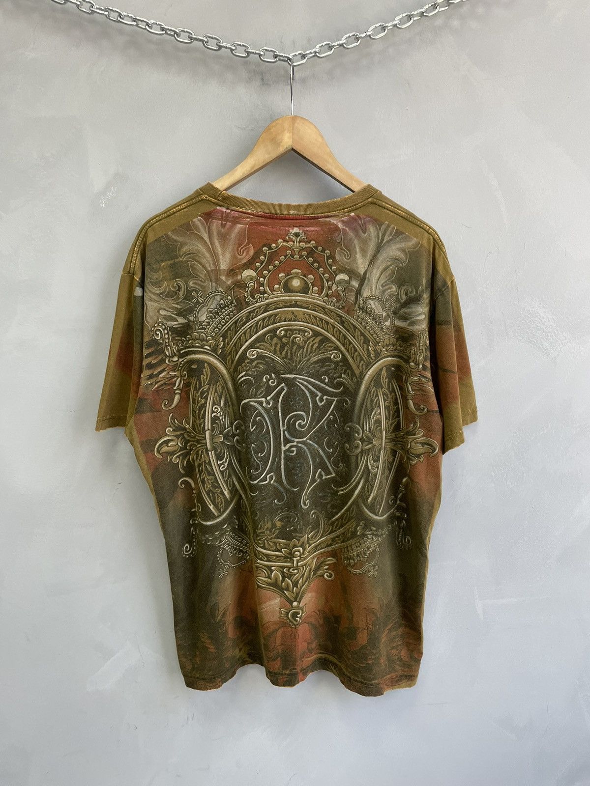 Ed Hardy Rare over print edhardy style affliction tupac shirt skull Size US L / EU 52-54 / 3 - 6 Thumbnail
