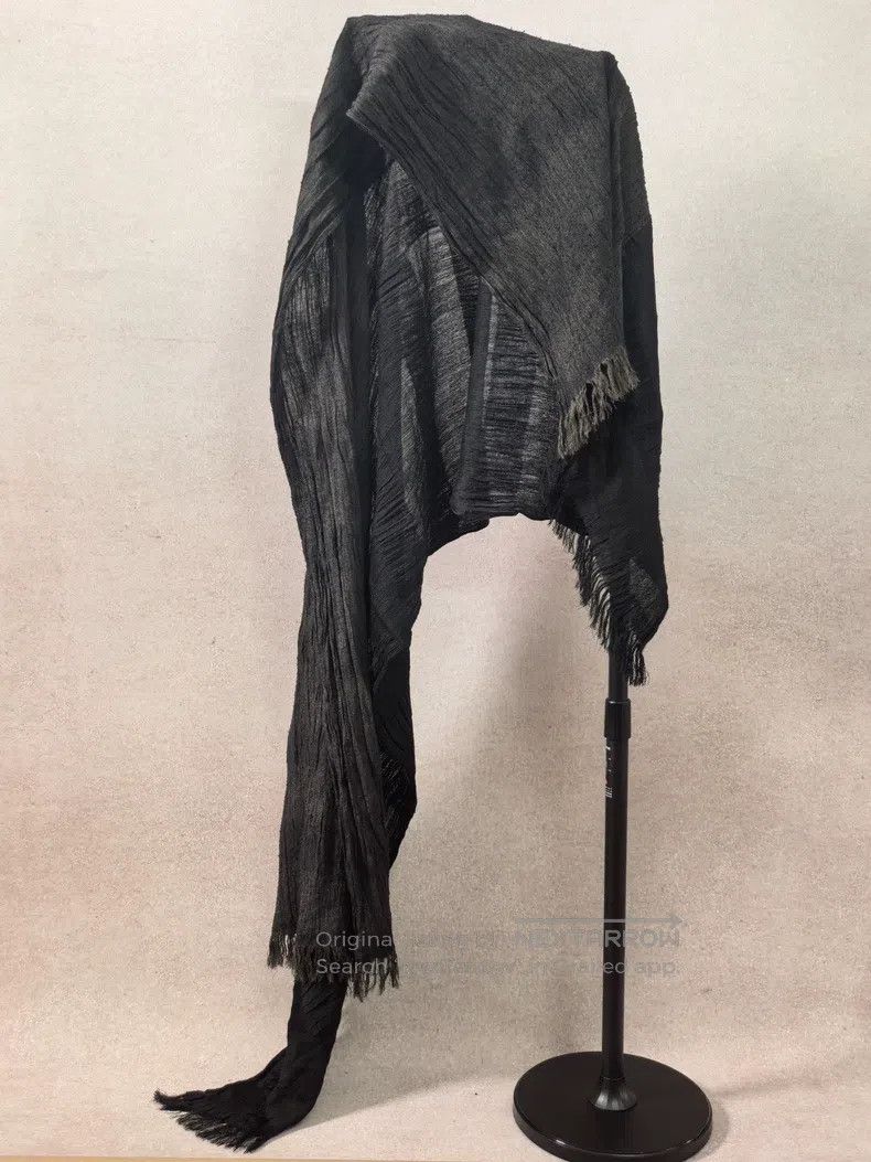 Issey Miyake Issey Miyake Black Pleated Scarf Size ONE SIZE - 1 Thumbnail