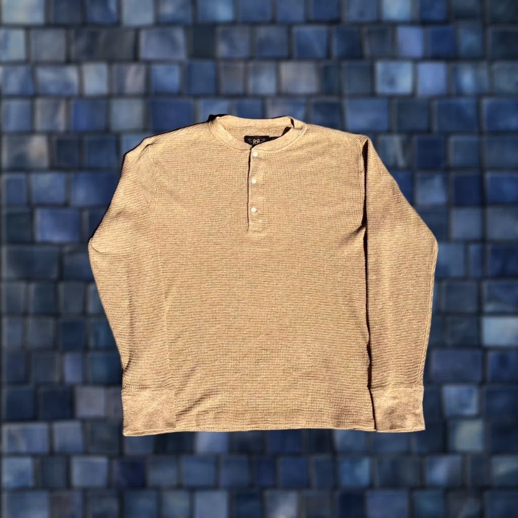 Ralph Lauren RRL Ralph Lauren Multicolor Waffle Thermal Henley Shirt Men L Used Size US L / EU 52-54 / 3 - 1 Thumbnail