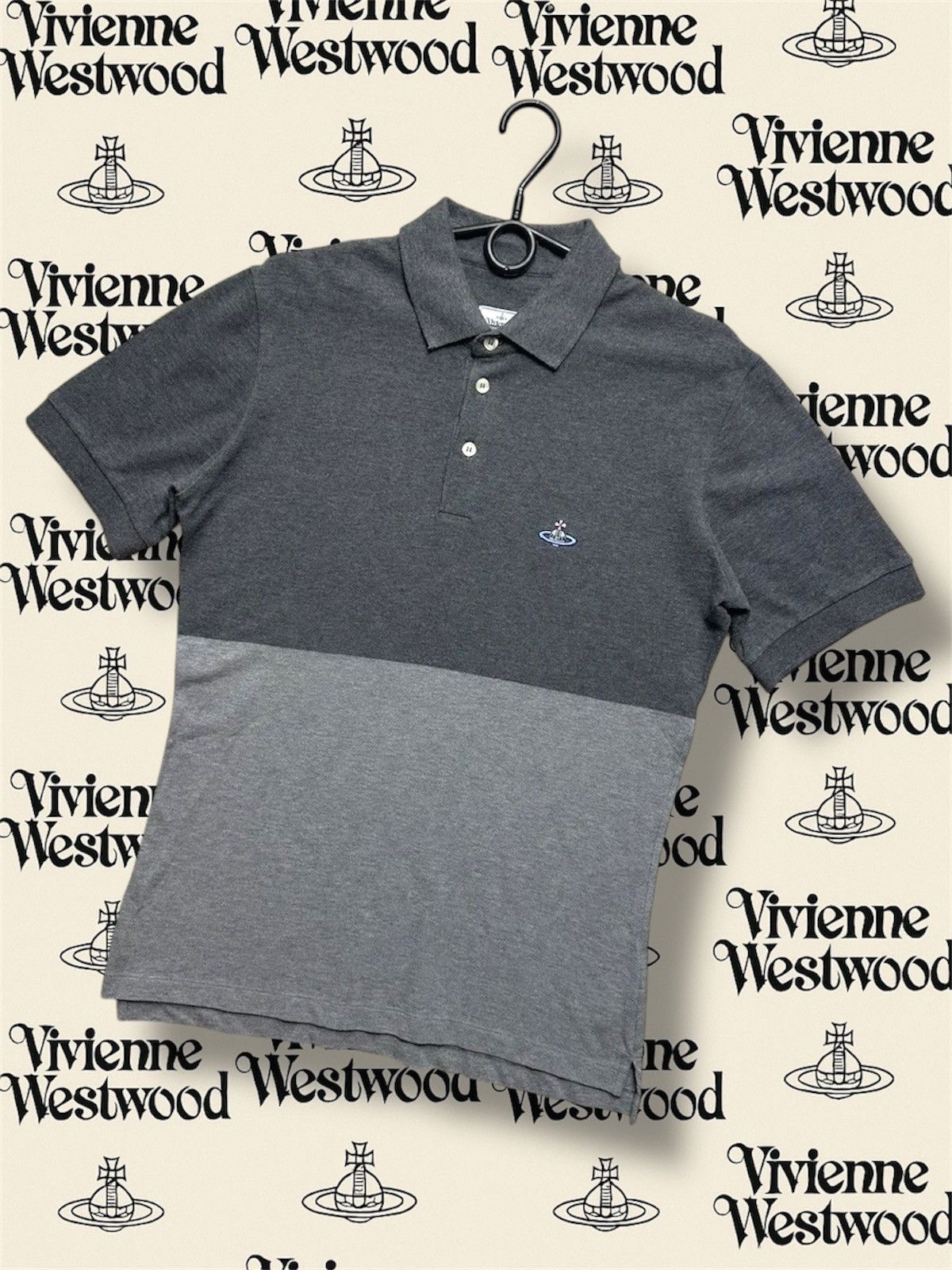 Vintage Vivienne Westwood polo shirt logo size L grey rare Size US L / EU 52-54 / 3 - 1 Thumbnail
