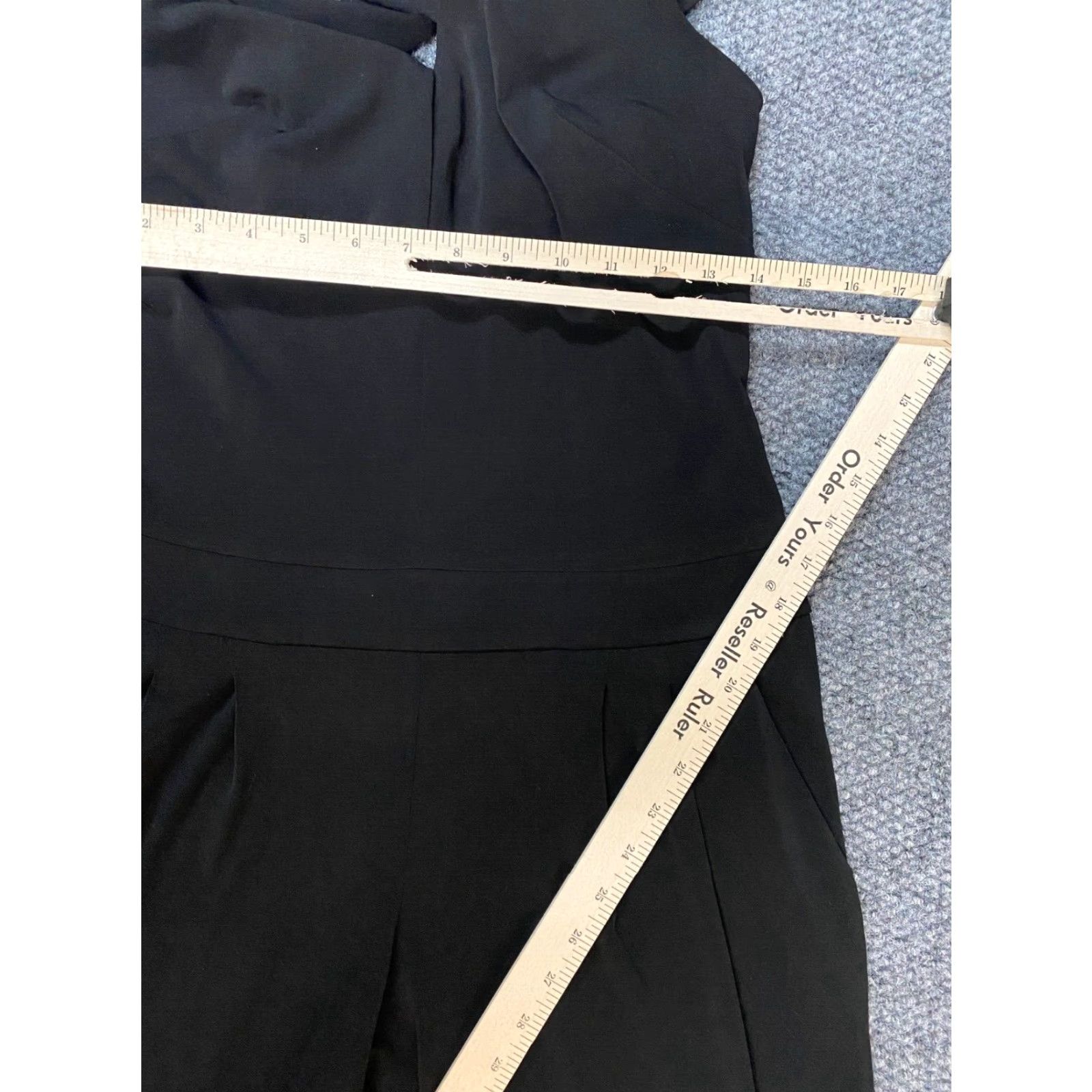 Vintage Donna Ricco Womens Romper 6 black Crocheted Polyester Casual Stretch 29in Inseam Pants Regular Womens Girls Size 28" / US 6 / IT 42 - 4 Thumbnail