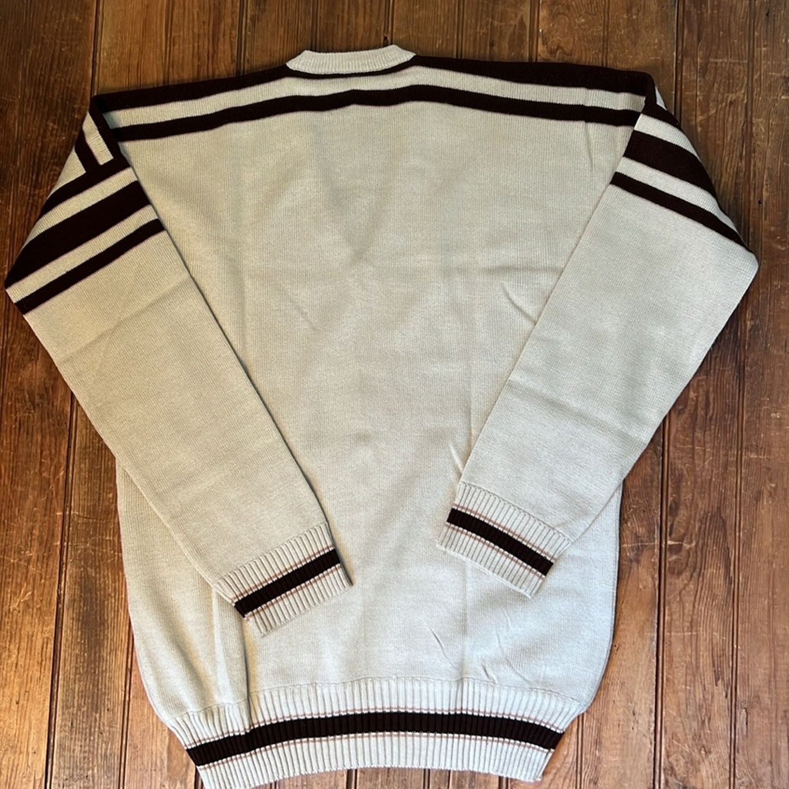 Other Vintage 1970s Erol V neck pull over sweater tan brown Size US S / EU 44-46 / 1 - 6 Thumbnail