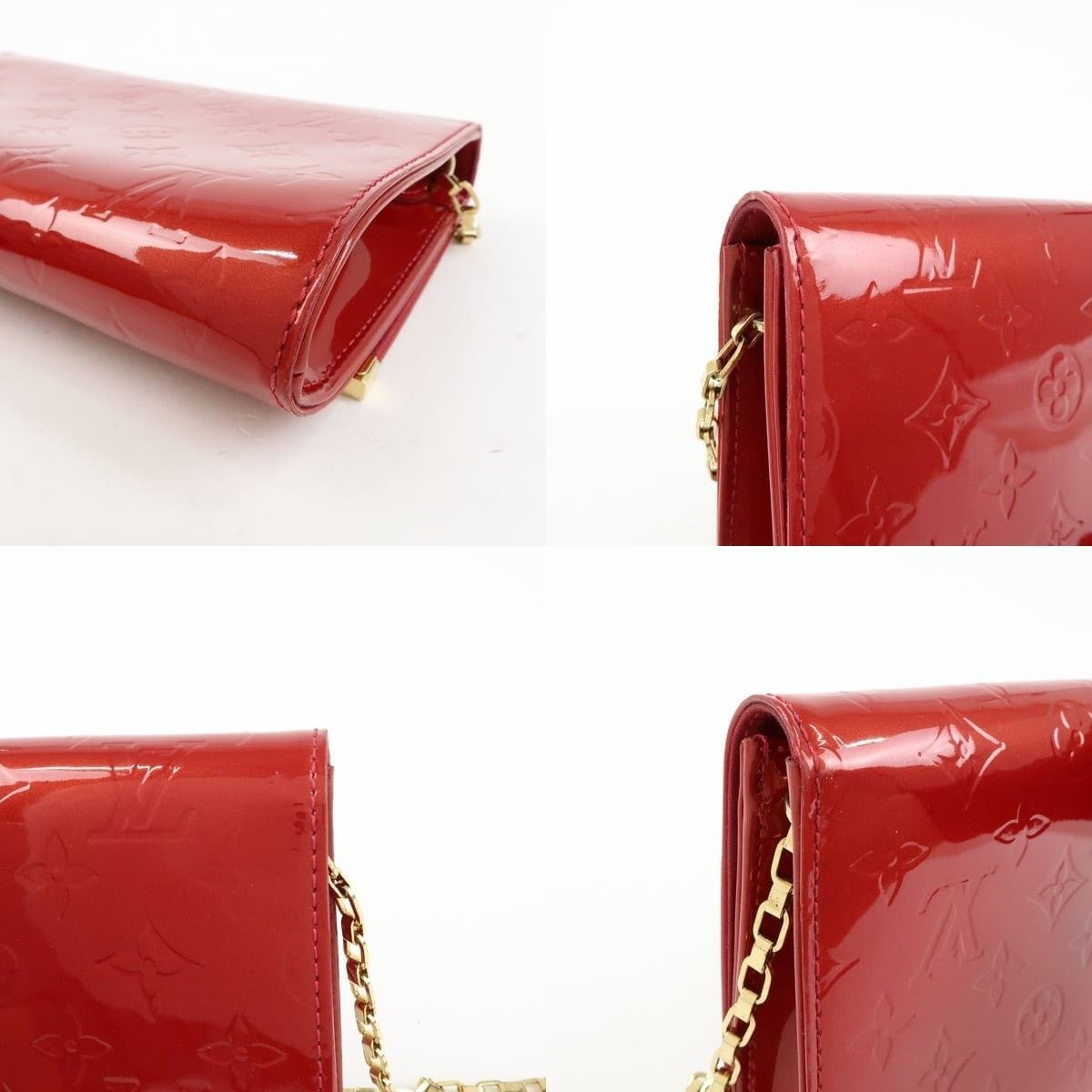 Louis Vuitton Louis Vuitton Monogram Vernis Ana Clutch Flap Bag Red Size ONE SIZE - 5 Thumbnail