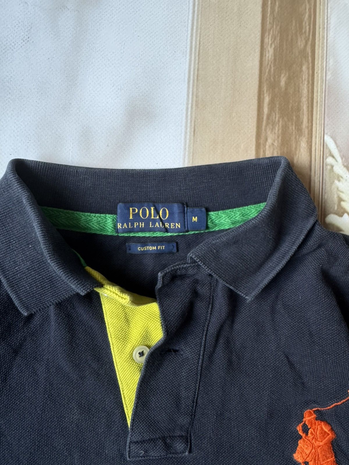 Polo Ralph Lauren Polo Ralph Lauren Big Pony Navy Polo with Neon Accents Size US M / EU 48-50 / 2 - 5 Thumbnail