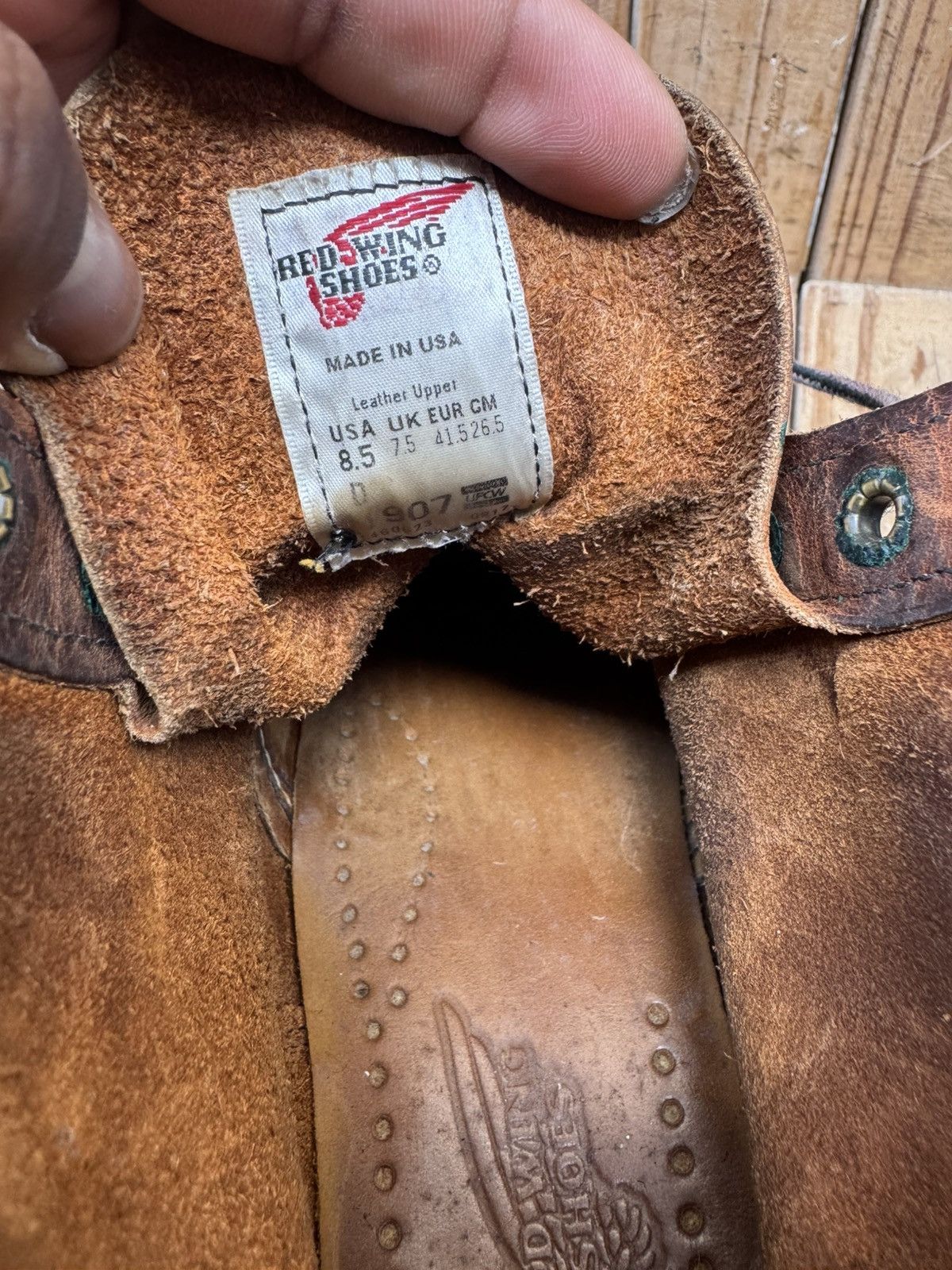 Red Wing Red Wing 1907 Copper Rough Brown Boots UK 7.5 D | EUR 41.5 Size US 8.5 / EU 41-42 - 20 Thumbnail