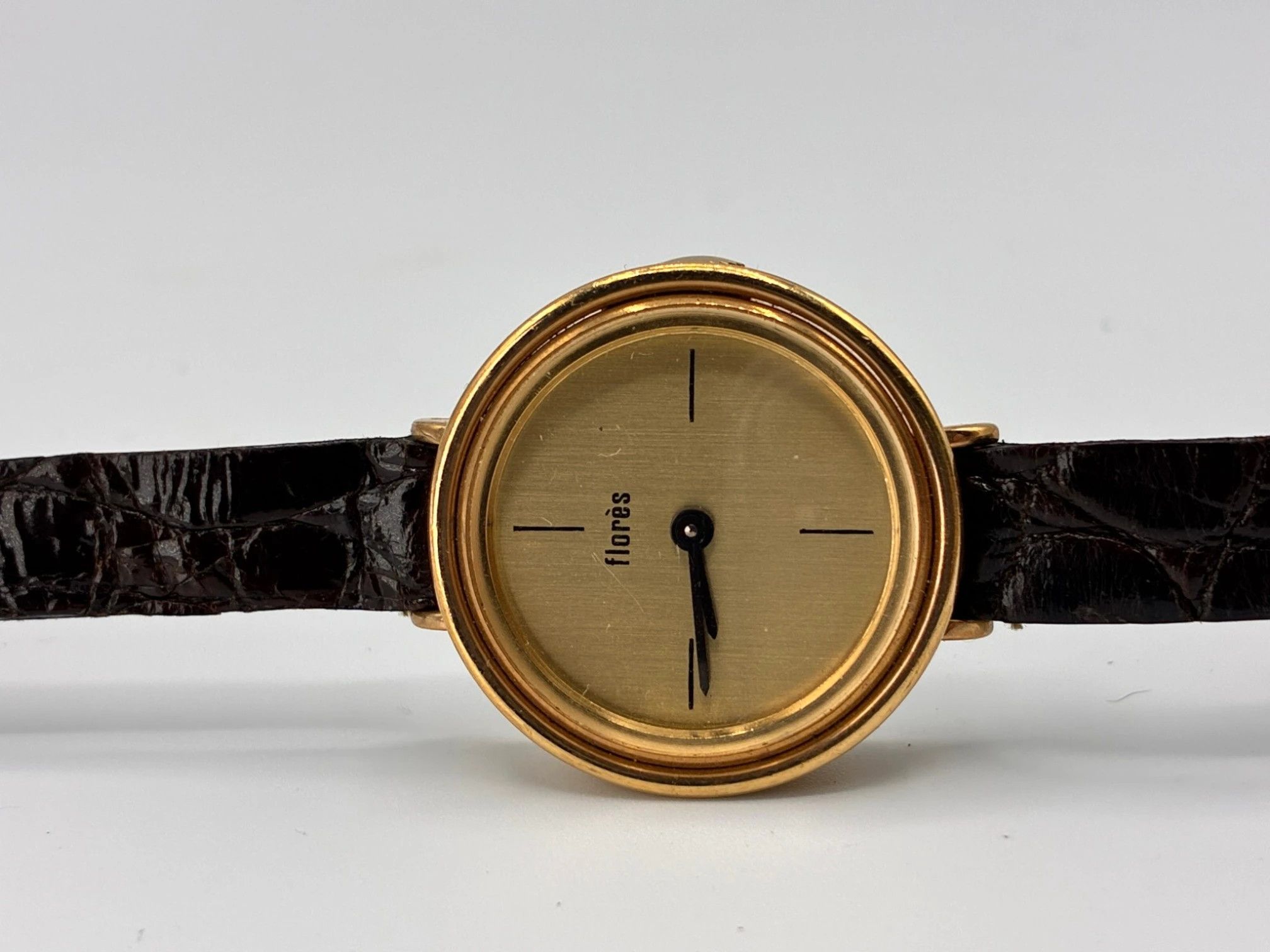 Other Florès Vintage Minimalist Gold Tone Ladies Cocktail Watch Size ONE SIZE - 1 Thumbnail