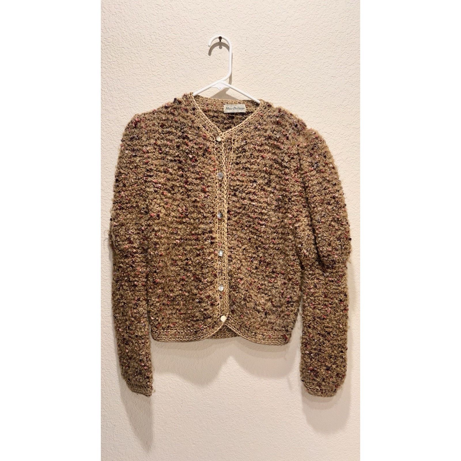 Other MME Defarge New York Vintage Sweater Jacket Beige Size S / US 4 / IT 40 - 7 Thumbnail