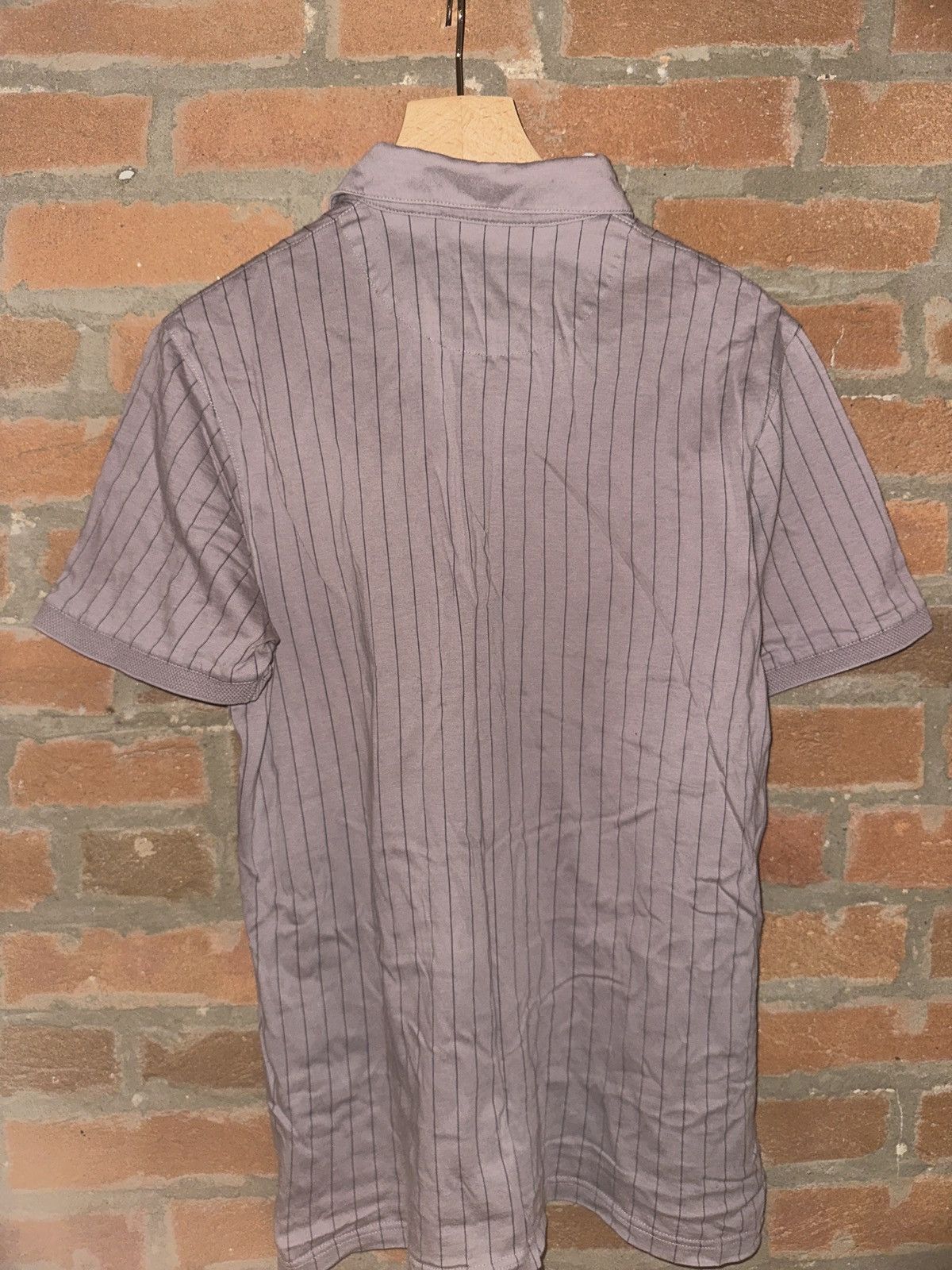 Ted Baker Ted Baker Pinstripe Polo Golf Shirt (Lavender) Size US M / EU 48-50 / 2 - 3 Thumbnail