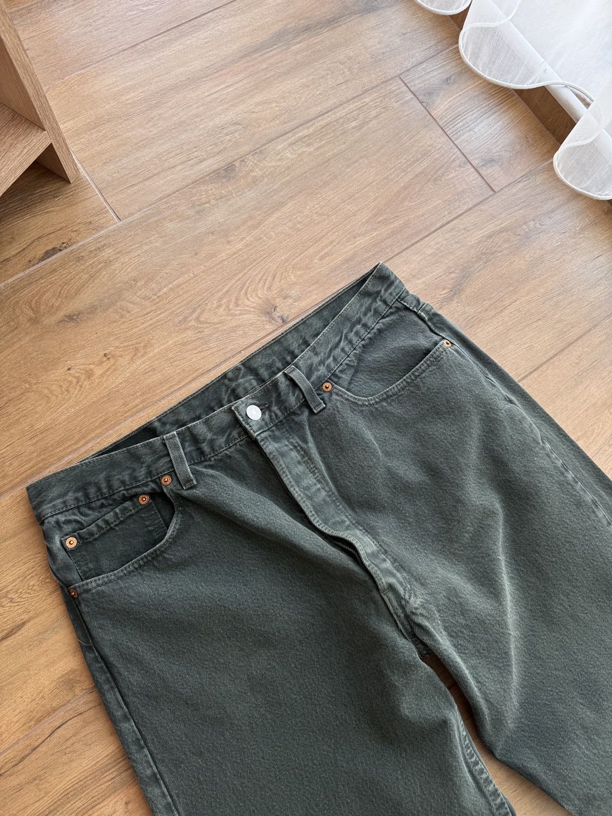 Vintage Vintage Levi's Made in USA Emerald Green Heavyweight Jeans Size US 38 / EU 54 - 5 Thumbnail