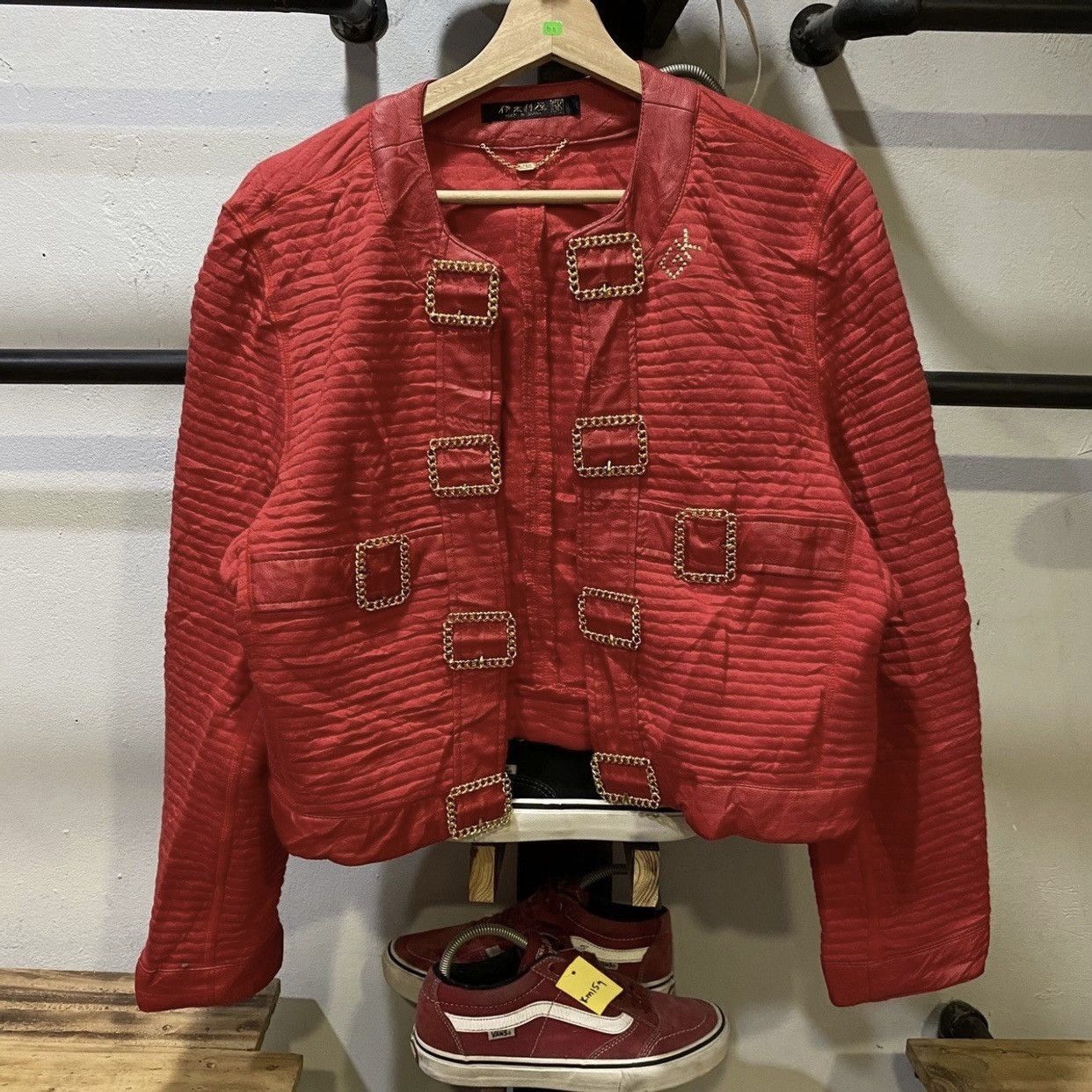 Designer × Japanese Brand RARE GK JAPANESE DESIGNERBRAND RED LUXURY DESIGN COAT JACKET Size S / US 4 / IT 40 - 1 Thumbnail