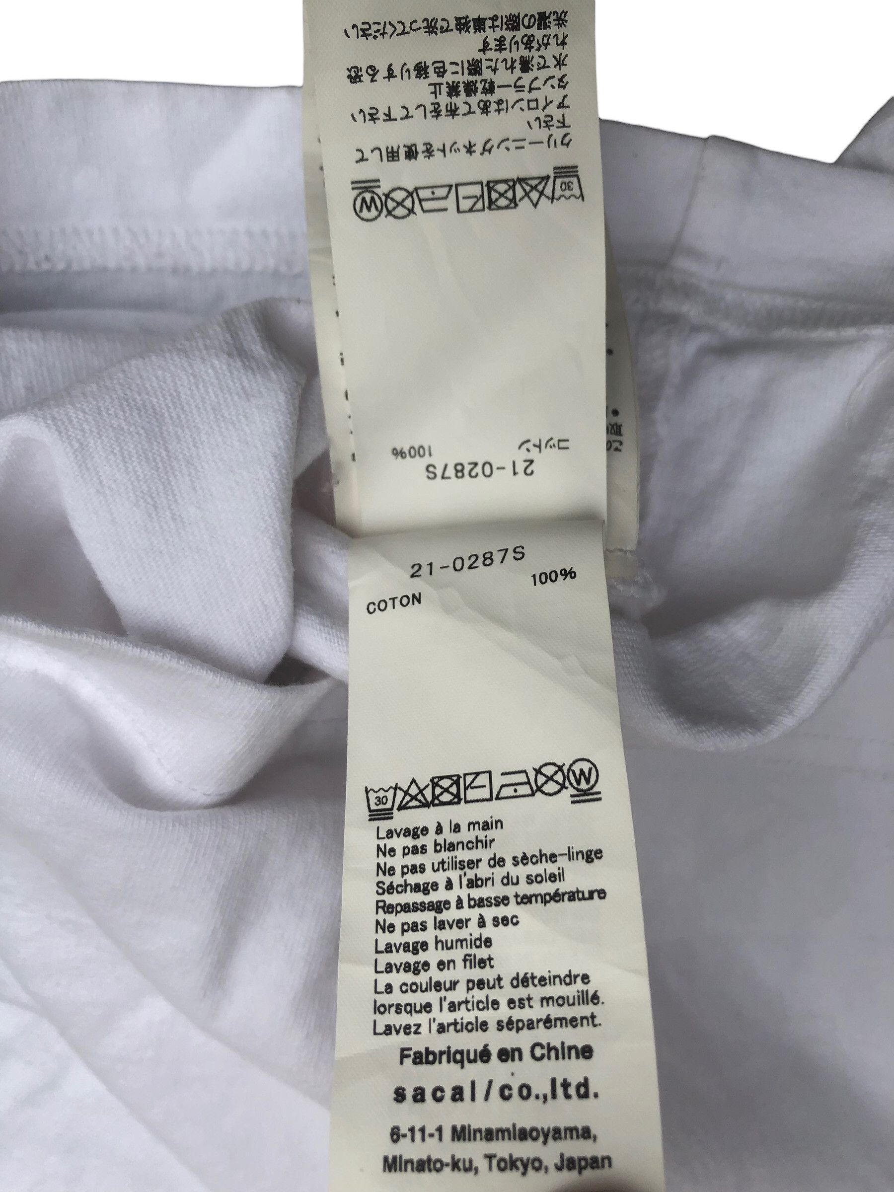Sacai 💯🔥KAWS x SACAI Flock Print Long Sleeve T-shirt White Size US M / EU 48-50 / 2 - 8 Thumbnail