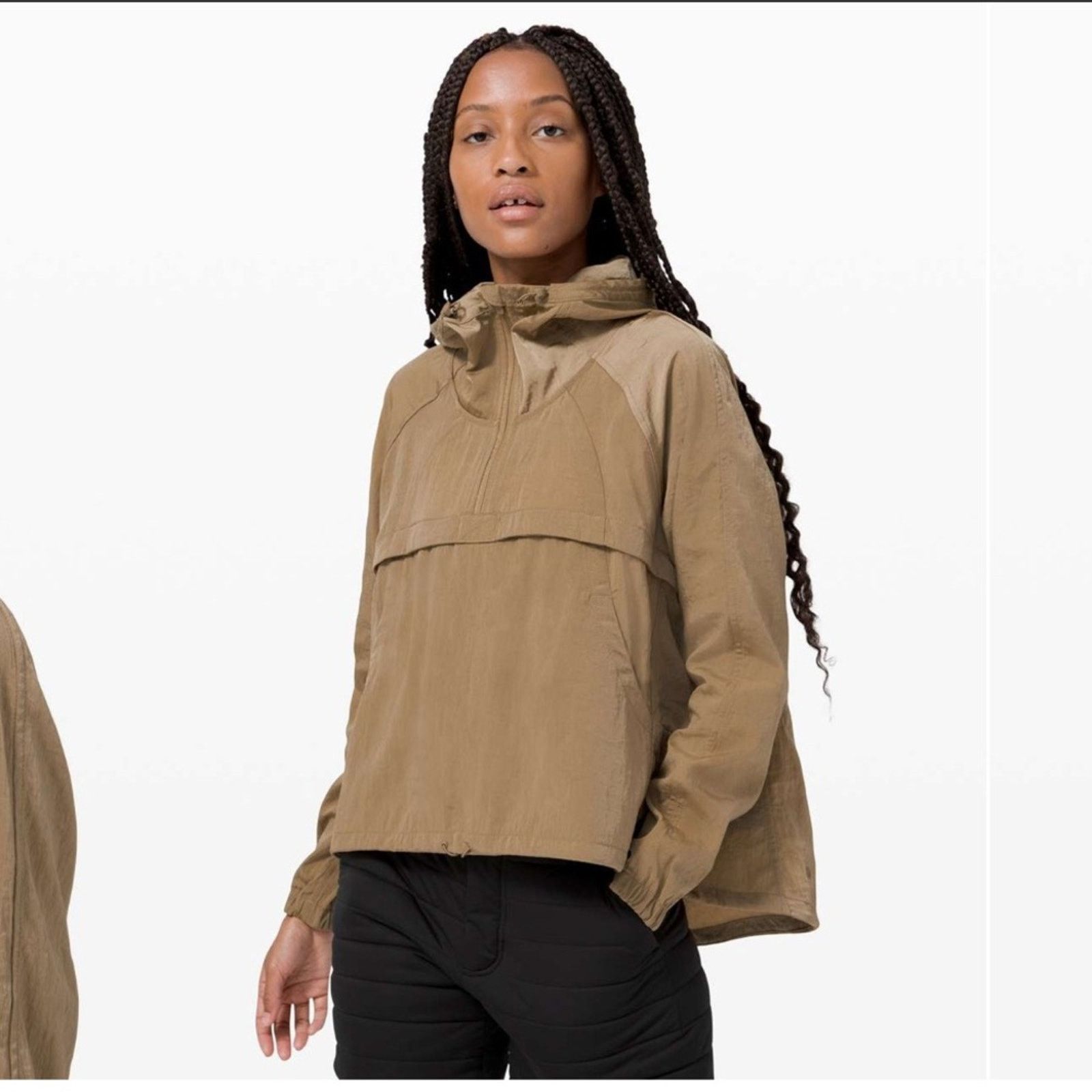 Lululemon Lululemon Seek Vistas 1/2 Zip Jacket – Frontier (Tan) Size L / US 10 / IT 46 - 1 Thumbnail