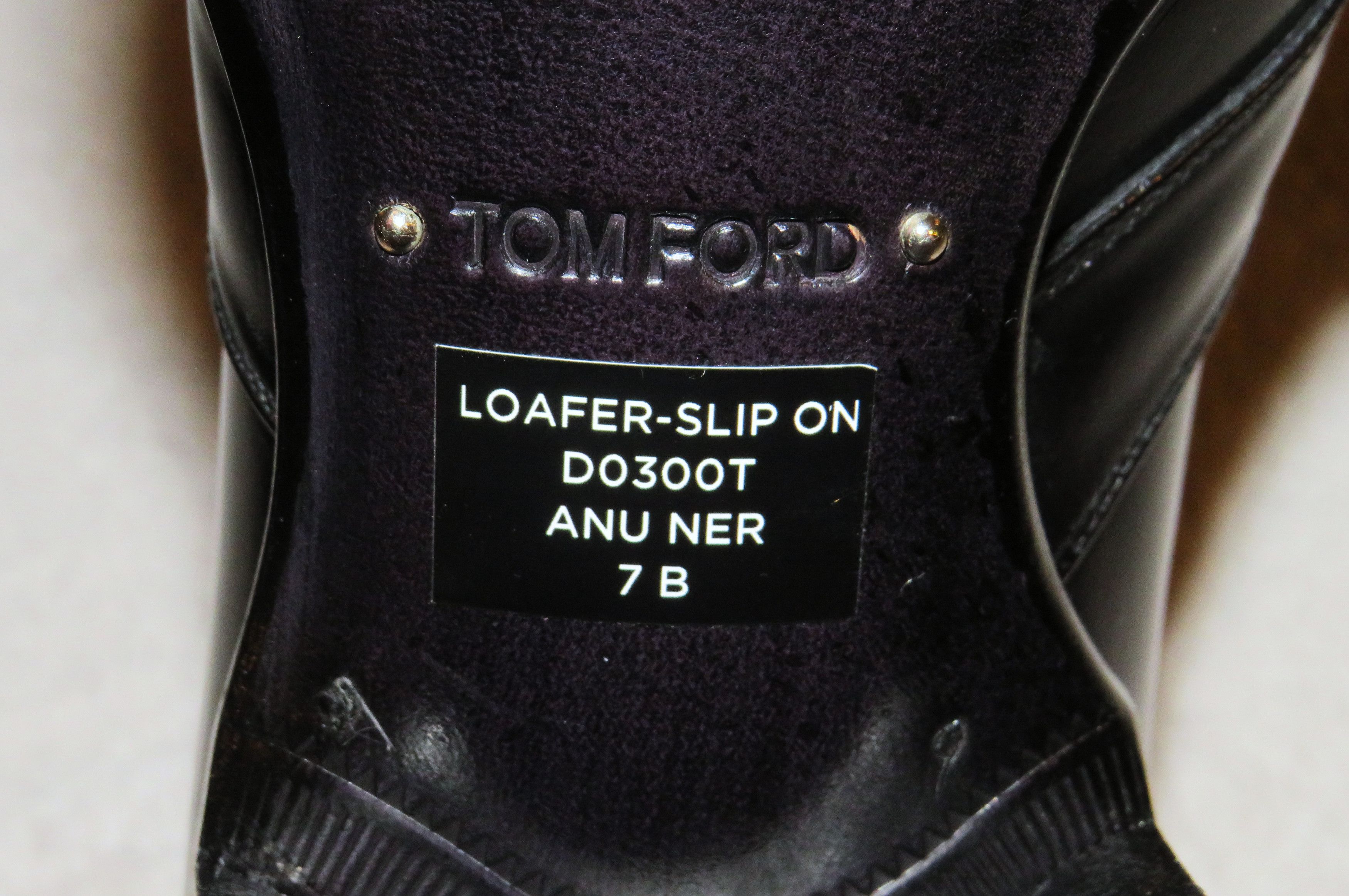 Tom Ford Black Calf Leather Strap Penny Loafers 7 B NWB $2200 Size US 7 / EU 40 - 10 Thumbnail