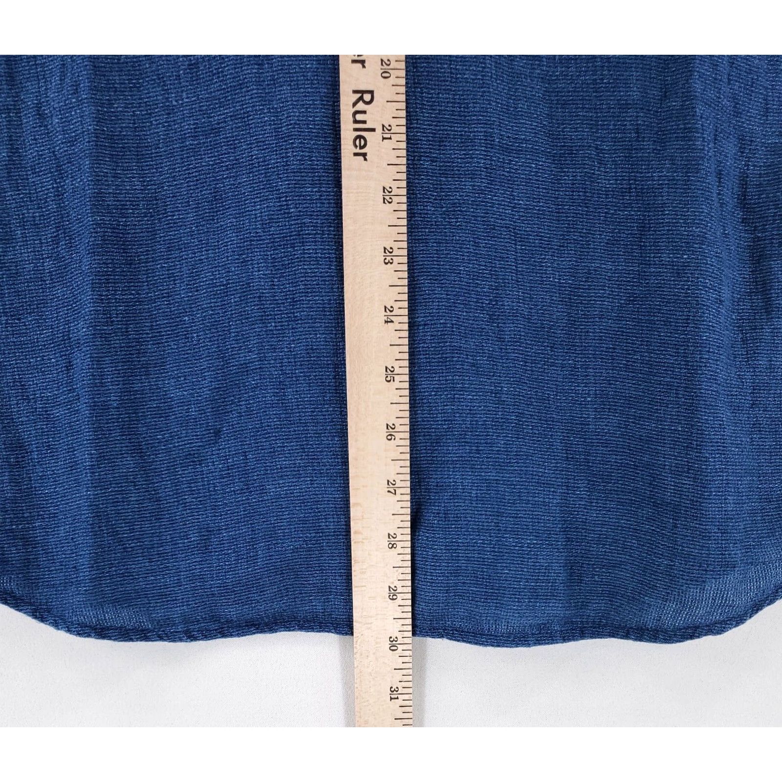 Faherty Faherty Shirt Button-Up Short Sleeve Linen Blue Mens M Size US M / EU 48-50 / 2 - 5 Thumbnail