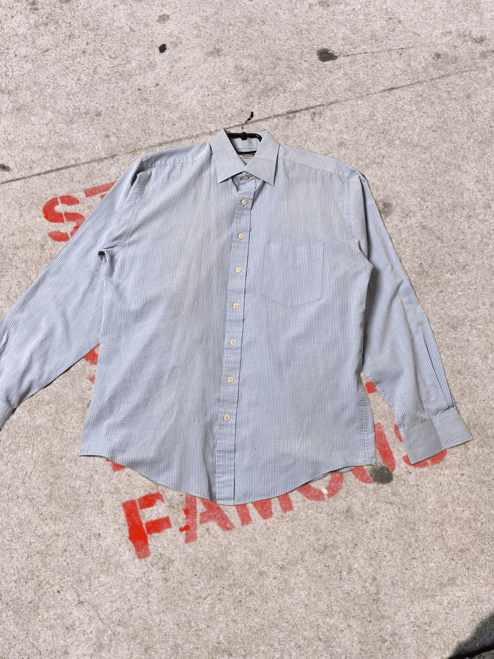 Balmain Balmain Paris Pinstripe Mens Dress Shirt Size US L / EU 52-54 / 3 - 1 Thumbnail