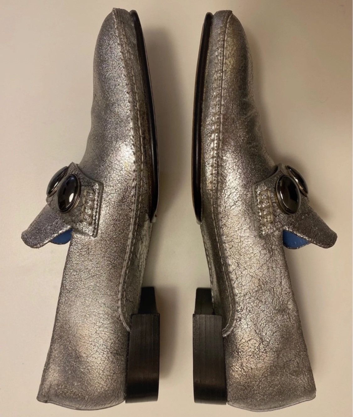 Quercioli Loafers in craquelé leather Size US 8.5 / EU 41-42 - 2 Thumbnail
