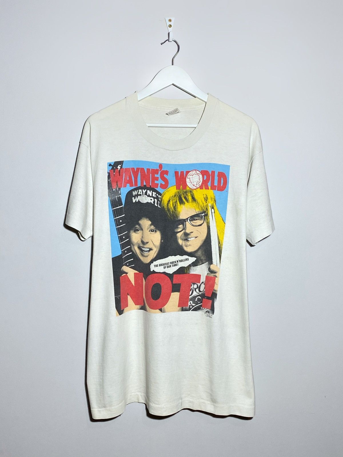 Fruit Of The Loom Vintage 90s Wayne's World 1992 Movie Promo Stanley Desantis Size US XL / EU 56 / 4 - 1 Thumbnail