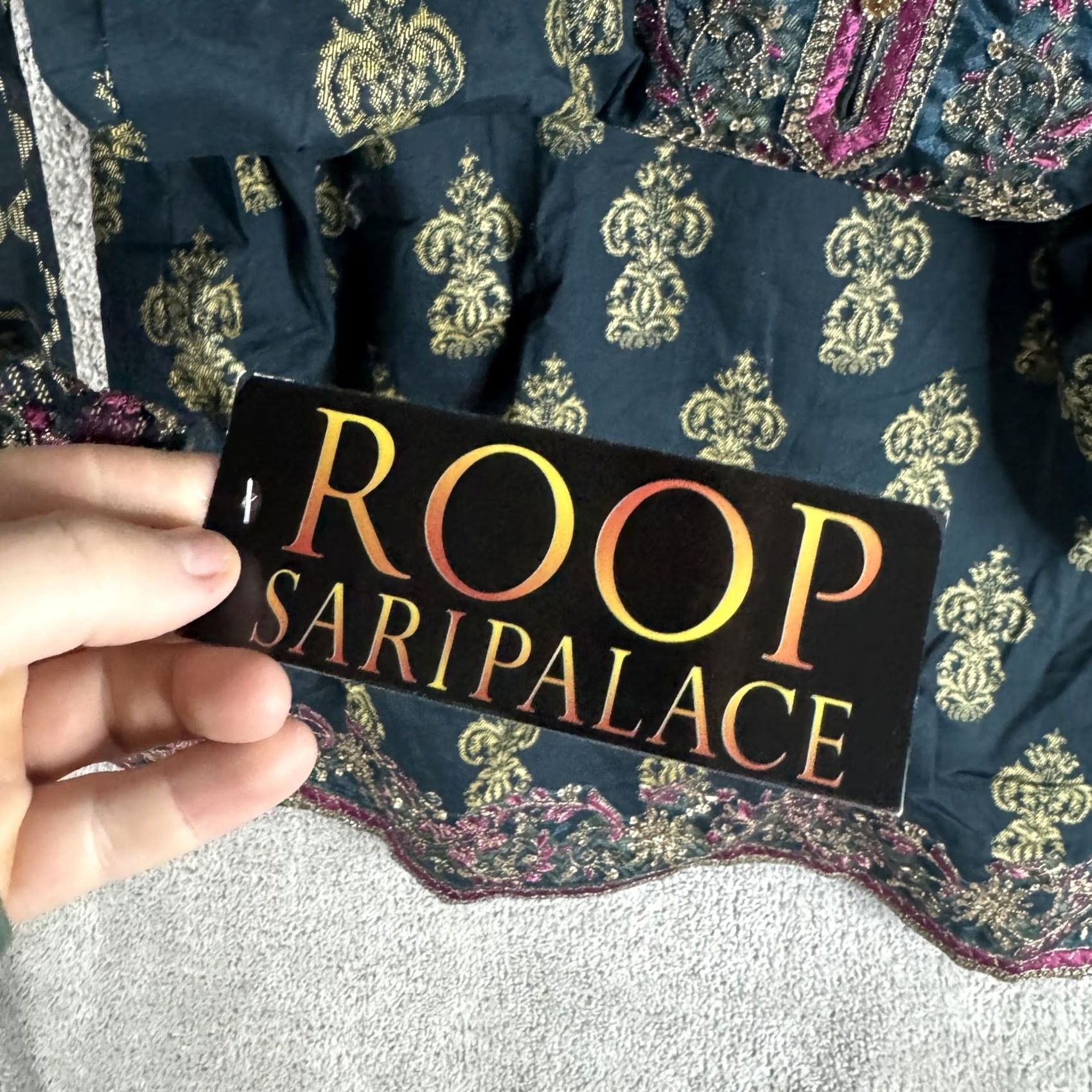 Palace Roop Sari Palace Kaftan Dress Womens 48 Green Embroidered Paisley Tunic Kurti Dressy Party/Cocktail Wedding Long Sleeve Round Neck Vintage: No, N/A Size XL / US 12-14 / IT 48-50 - 6 Thumbnail
