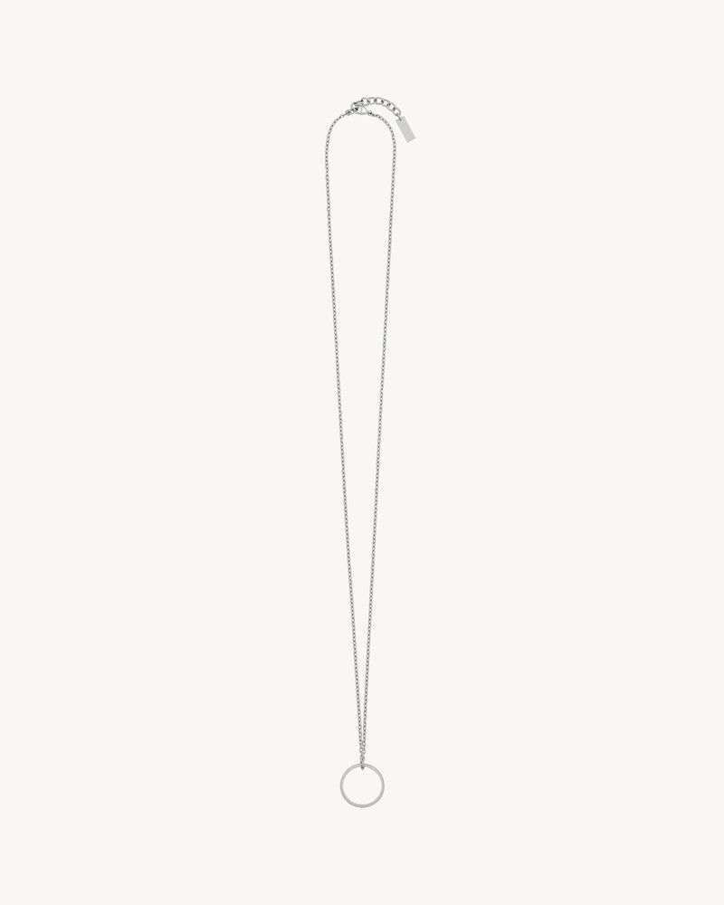 Saint Laurent Paris o1bcso1str0226 Size:M/Ring Necklace In Sterling in Silver Size ONE SIZE - 1 Thumbnail