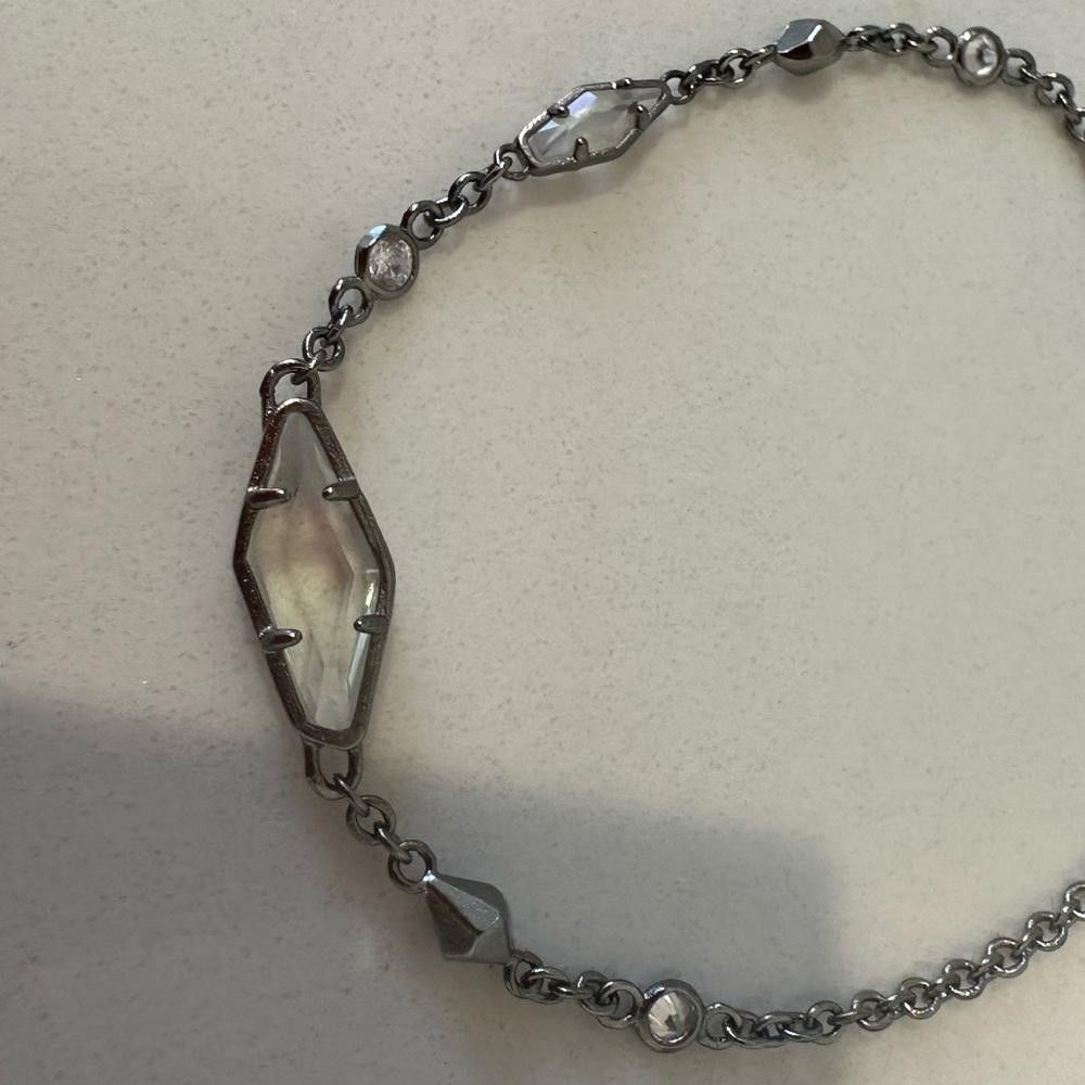 Kendra Scott Kendra Scott Deb Adjustable Silver Chain Bracelet Iridescent Size ONE SIZE - 4 Thumbnail